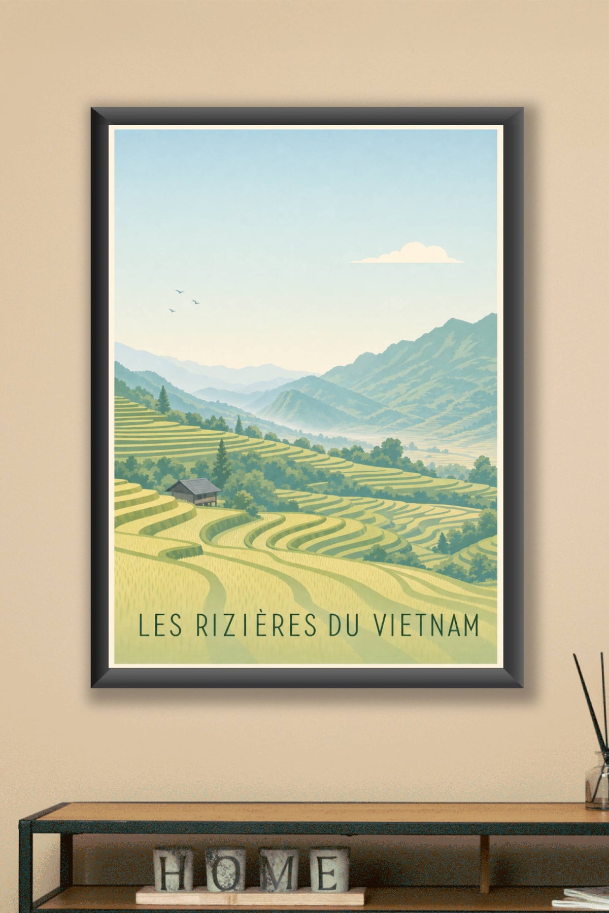 Affiche des Rizières du Vietnam, poster paysages