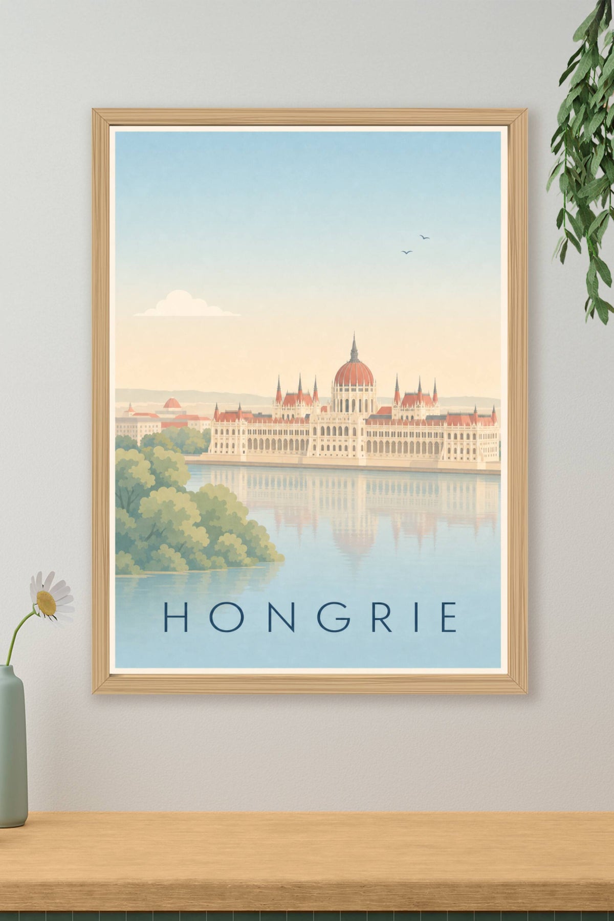 Affiche de Hongrie, poster palais baroque