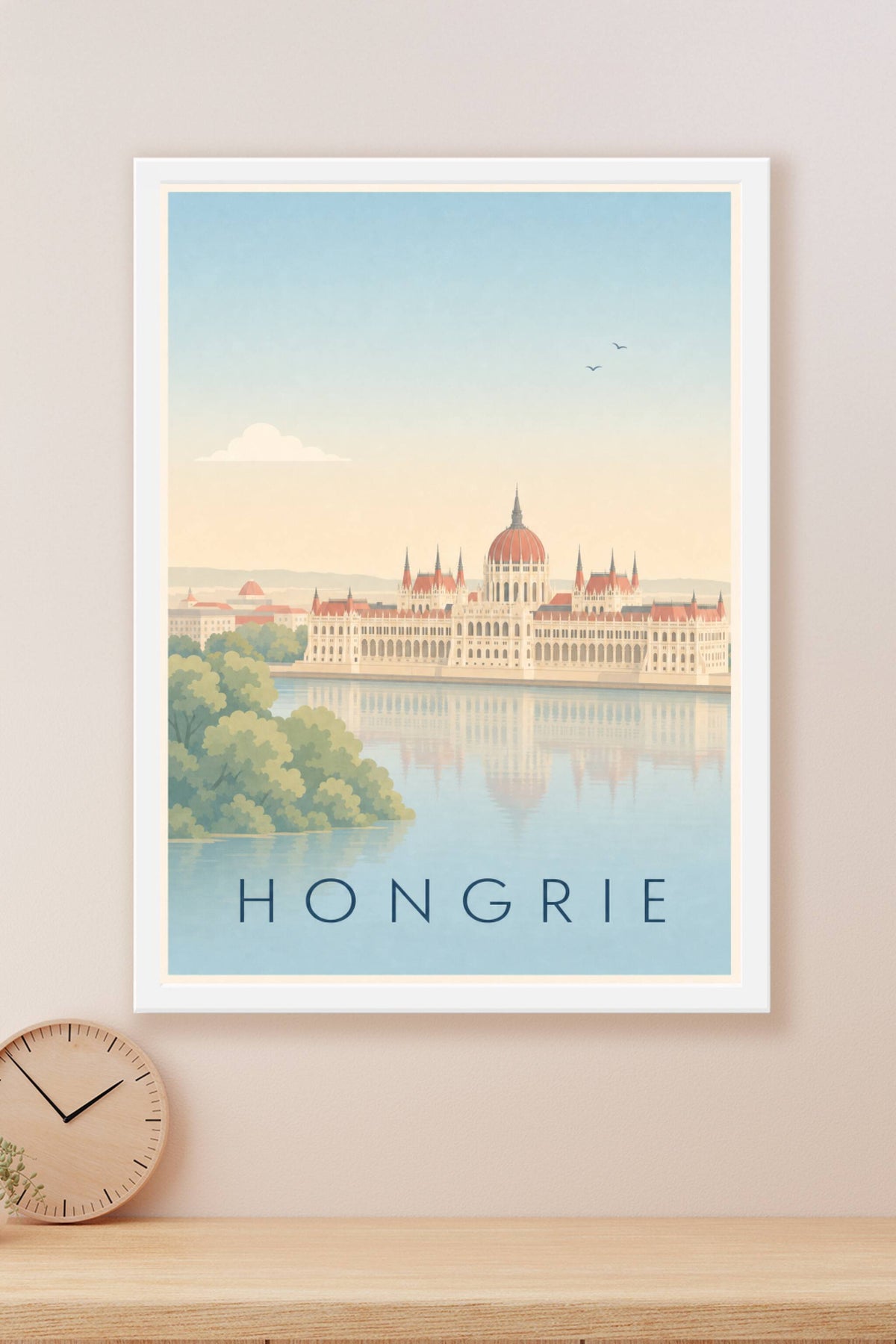 Affiche de Hongrie, poster palais baroque
