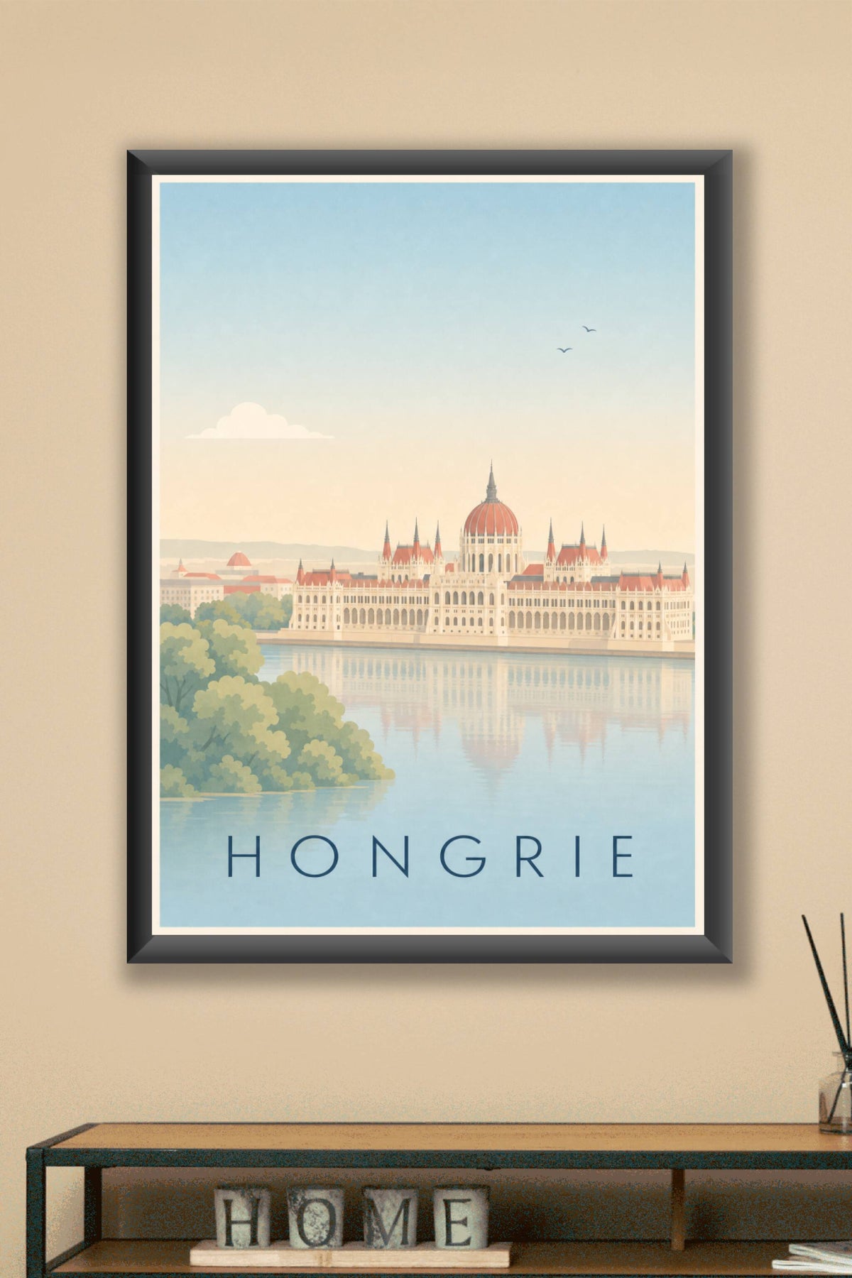 Affiche de Hongrie, poster palais baroque