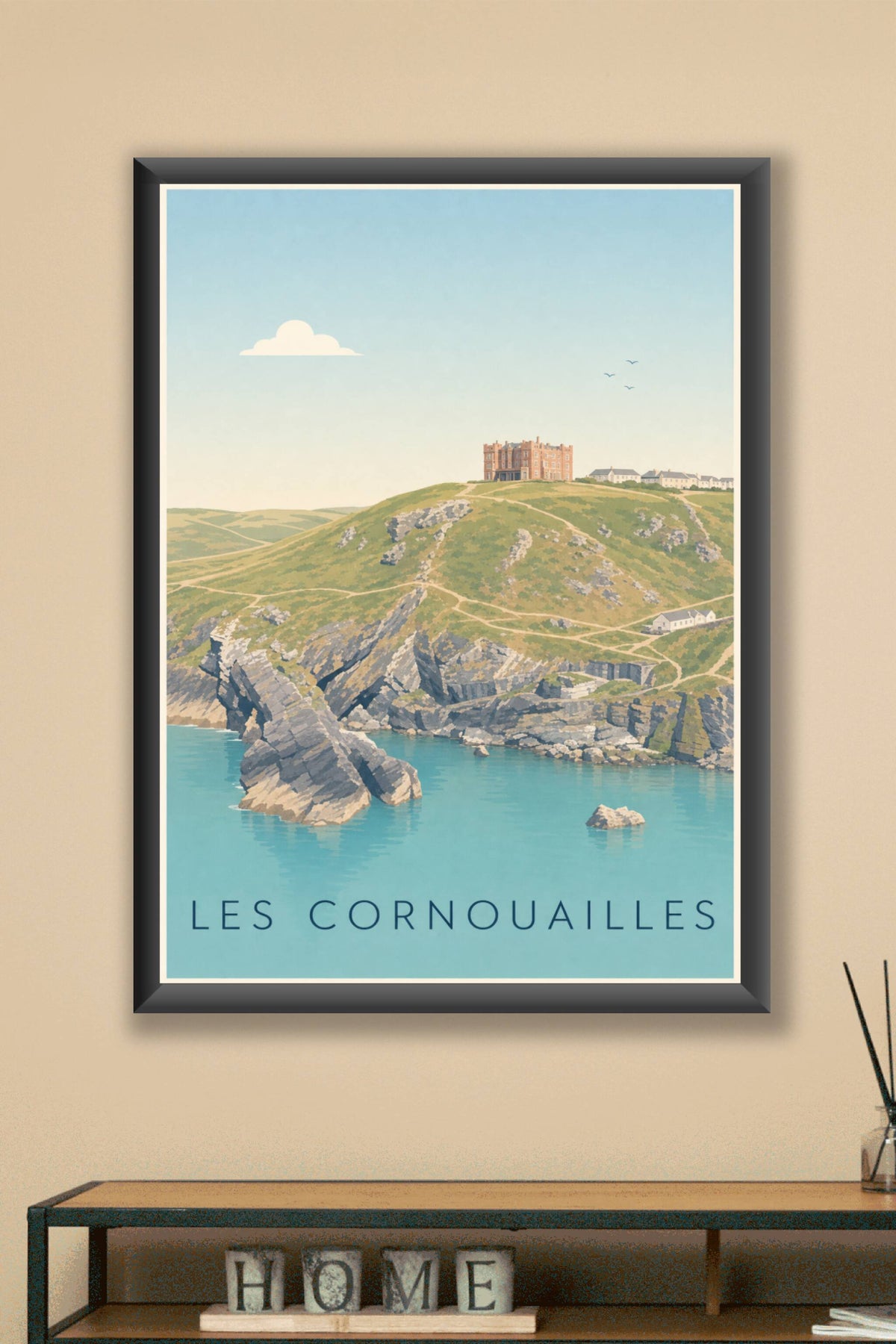 Affiche des Cornouailles, poster paysage calme