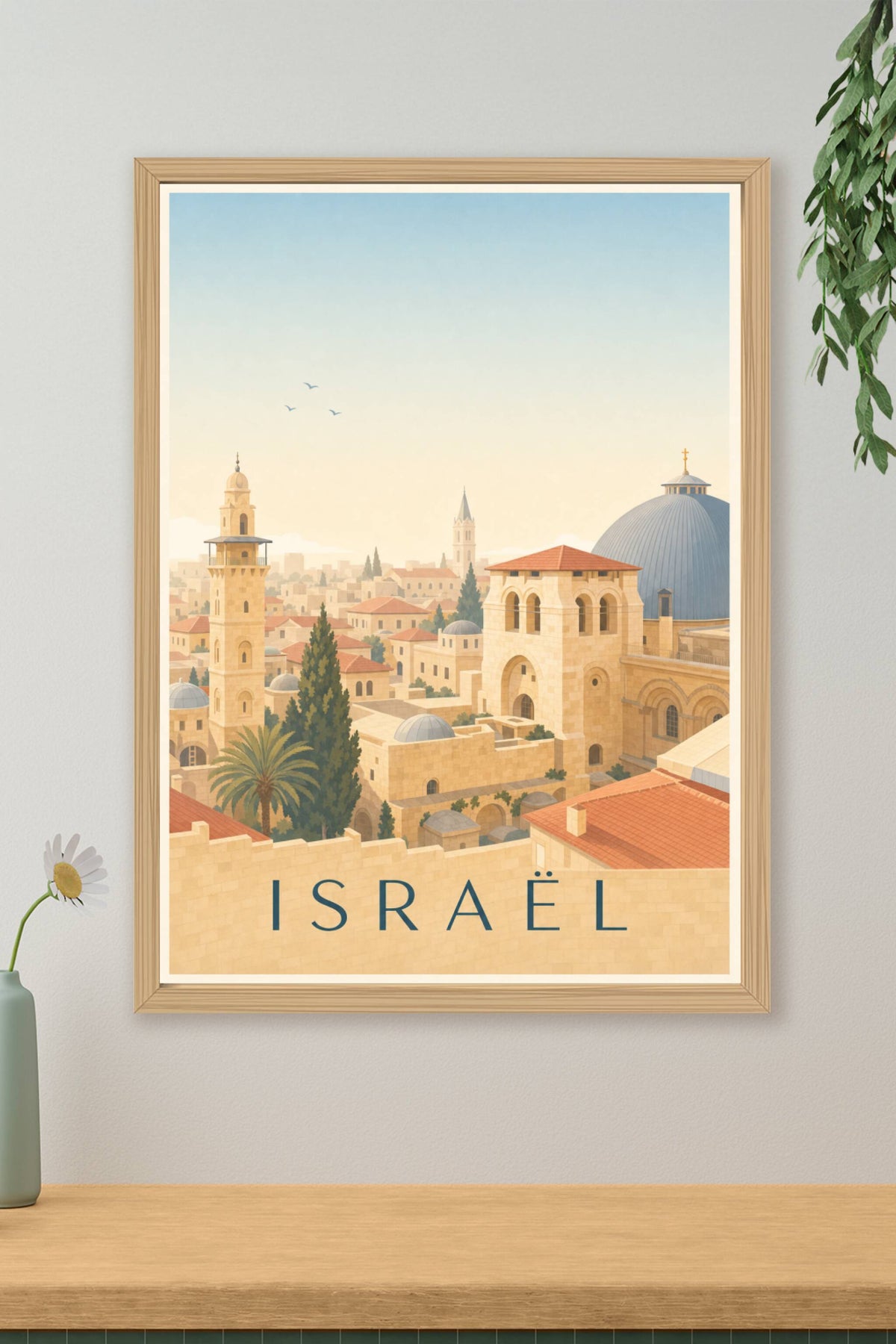 Affiche d'Israël, poster ville historique