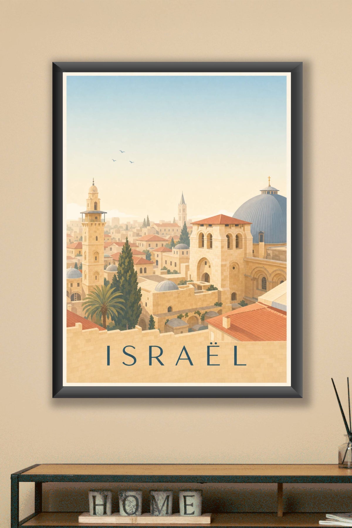 Affiche d'Israël, poster ville historique