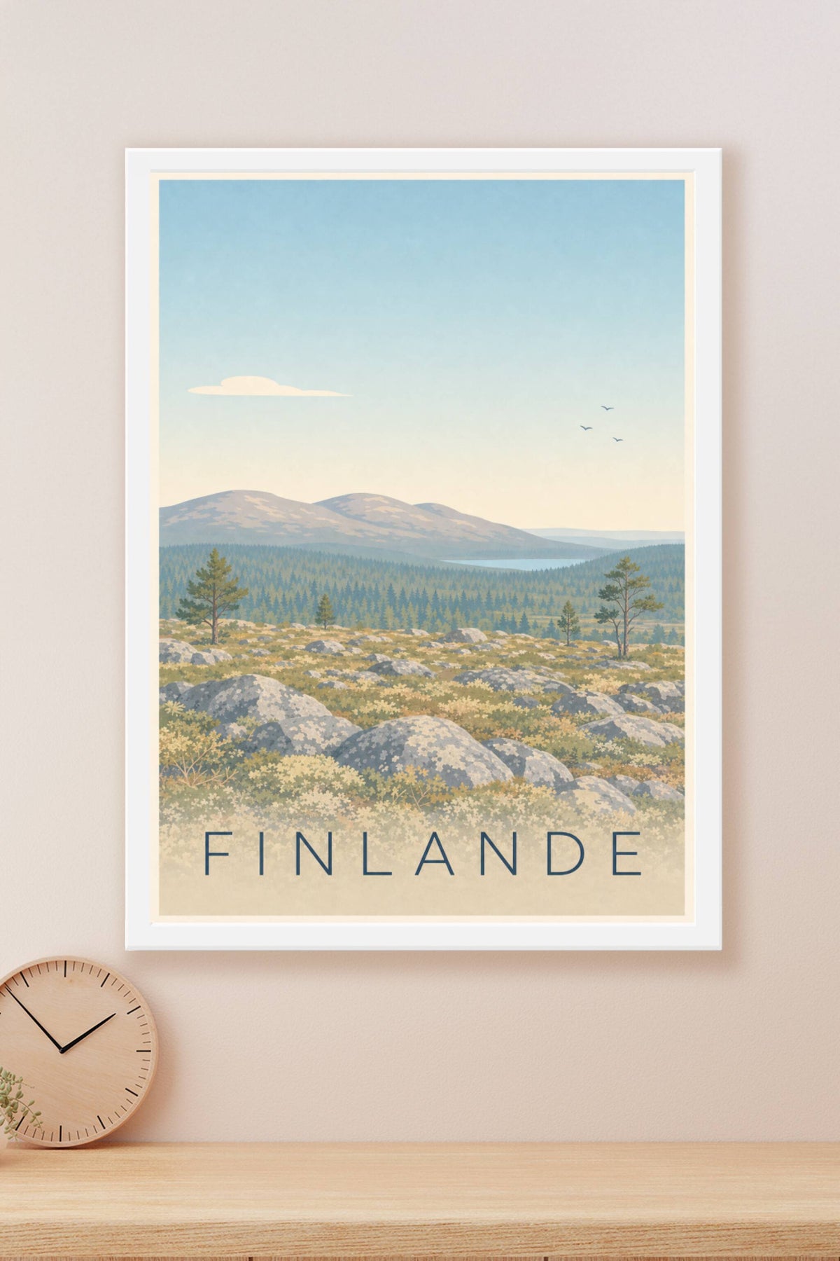 Affiche de Finlande, poster monts de Laponie