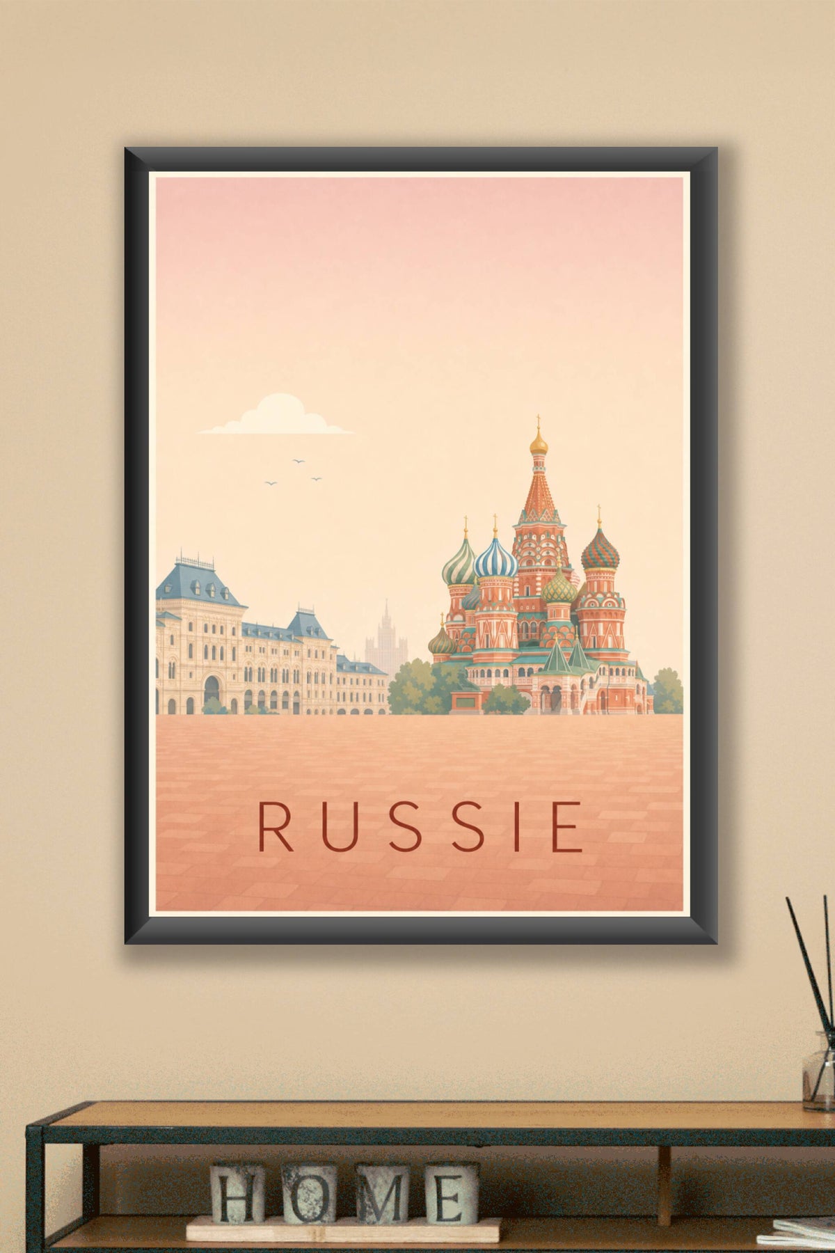 Poster de Russie, immeubles calmes
