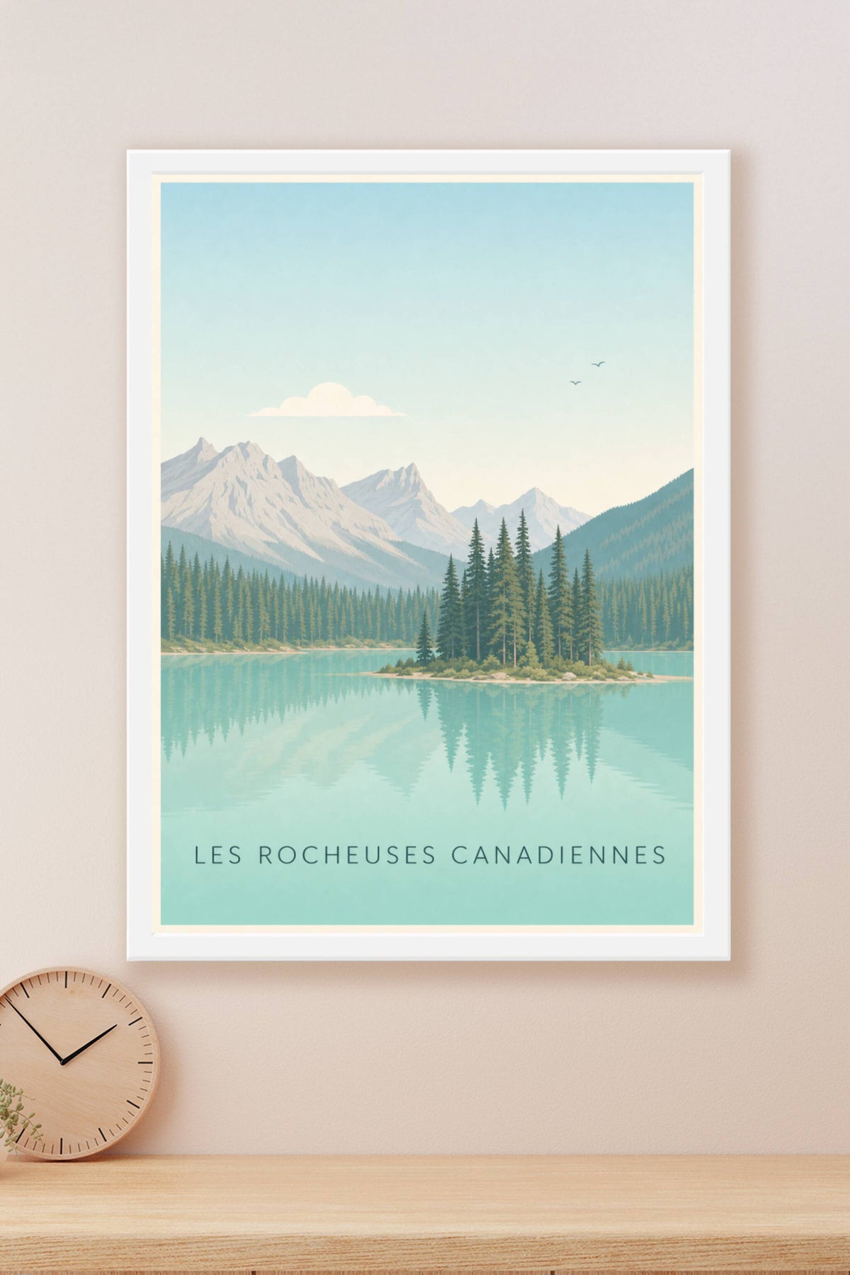 Affiche des Rocheuses canadiennes, poster lac calme