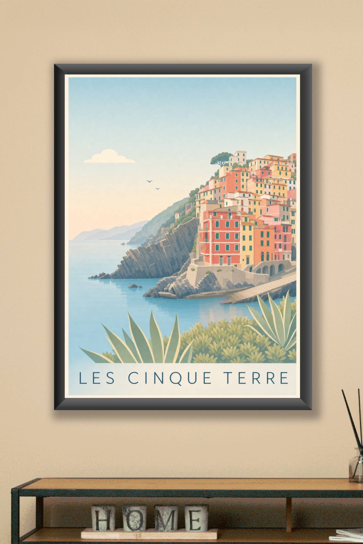 Affiche des Cinque Terre, poster village italien