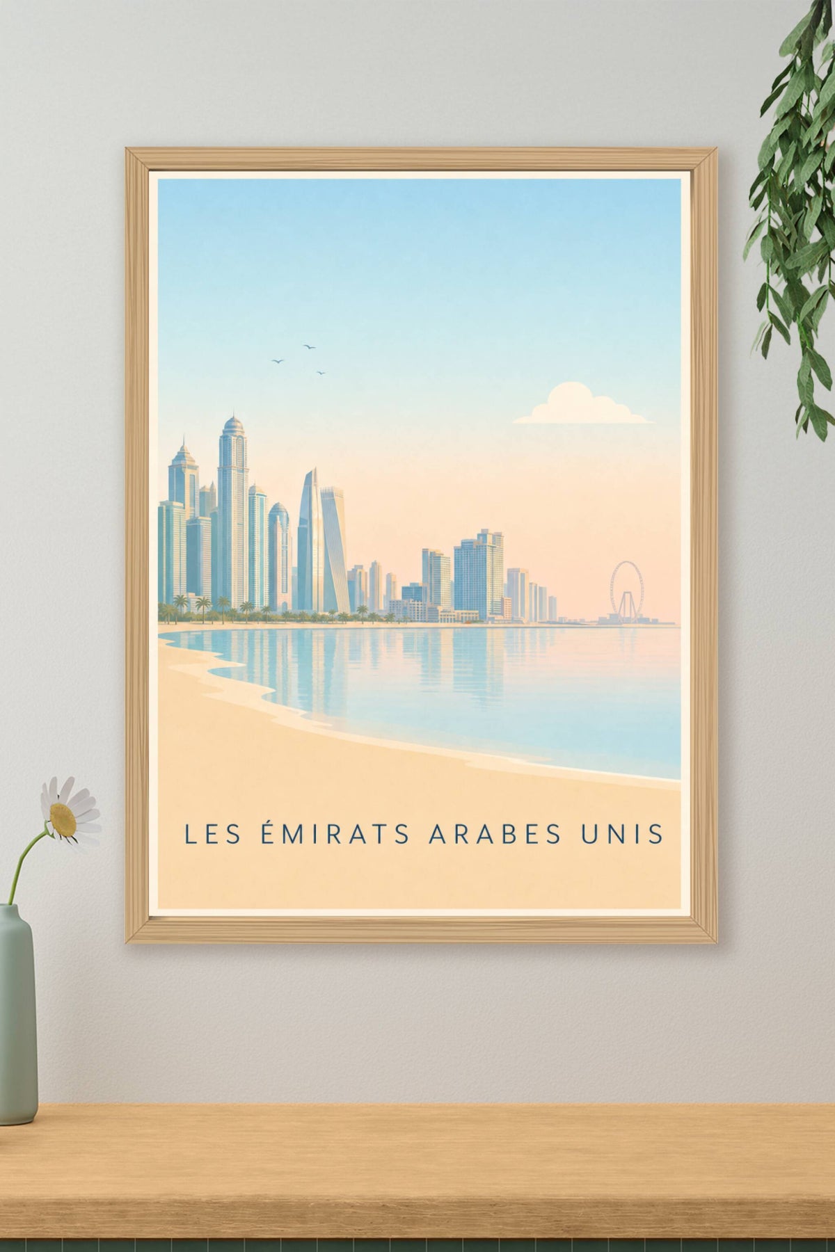 Affiche des Émirats Arabes Unis, poster Dubaï
