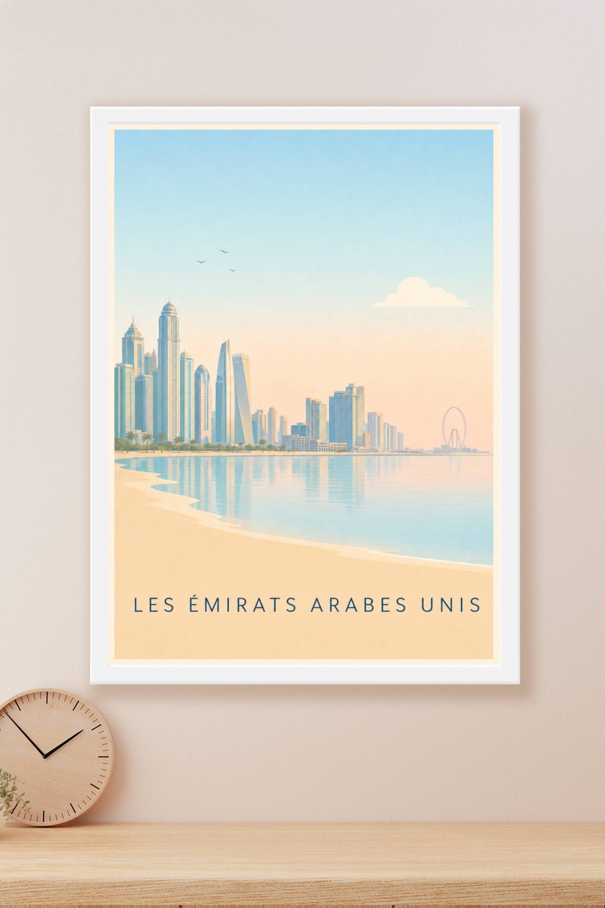Affiche des Émirats Arabes Unis, poster Dubaï