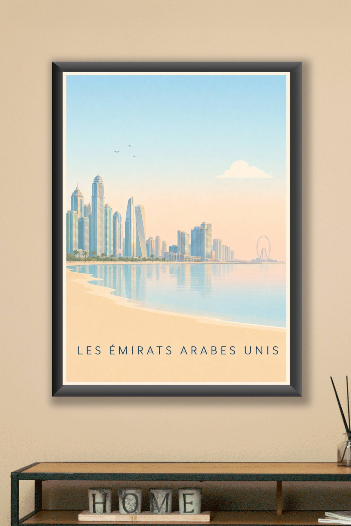 Affiche des Émirats Arabes Unis, poster Dubaï