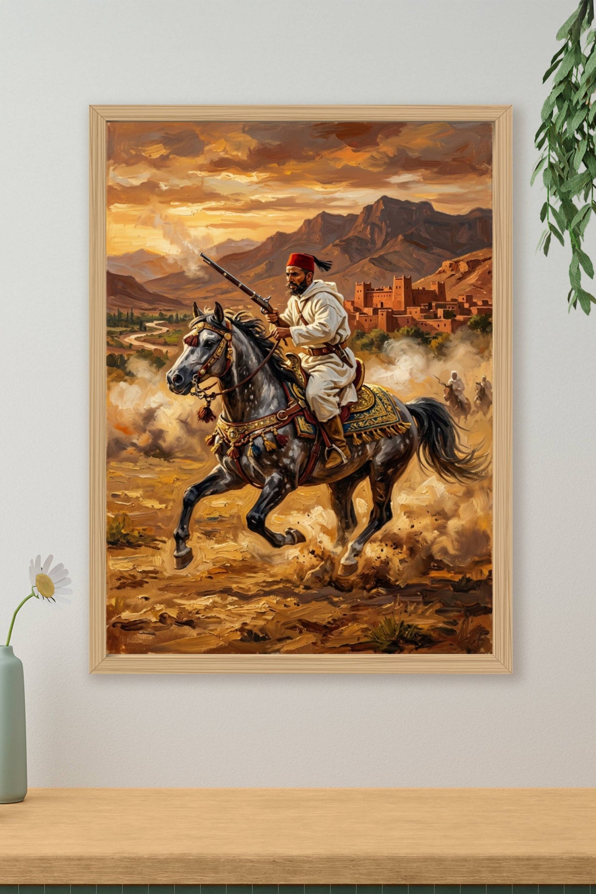 Poster Fantasia marocaine, cavalier traditionnel