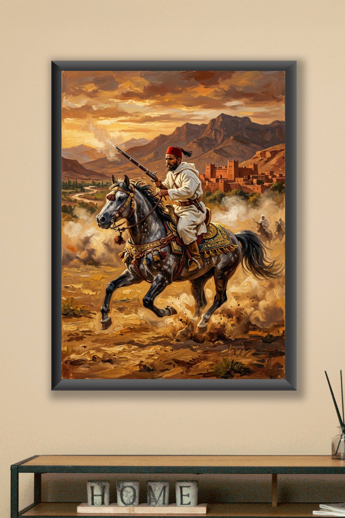 Poster Fantasia marocaine, cavalier traditionnel
