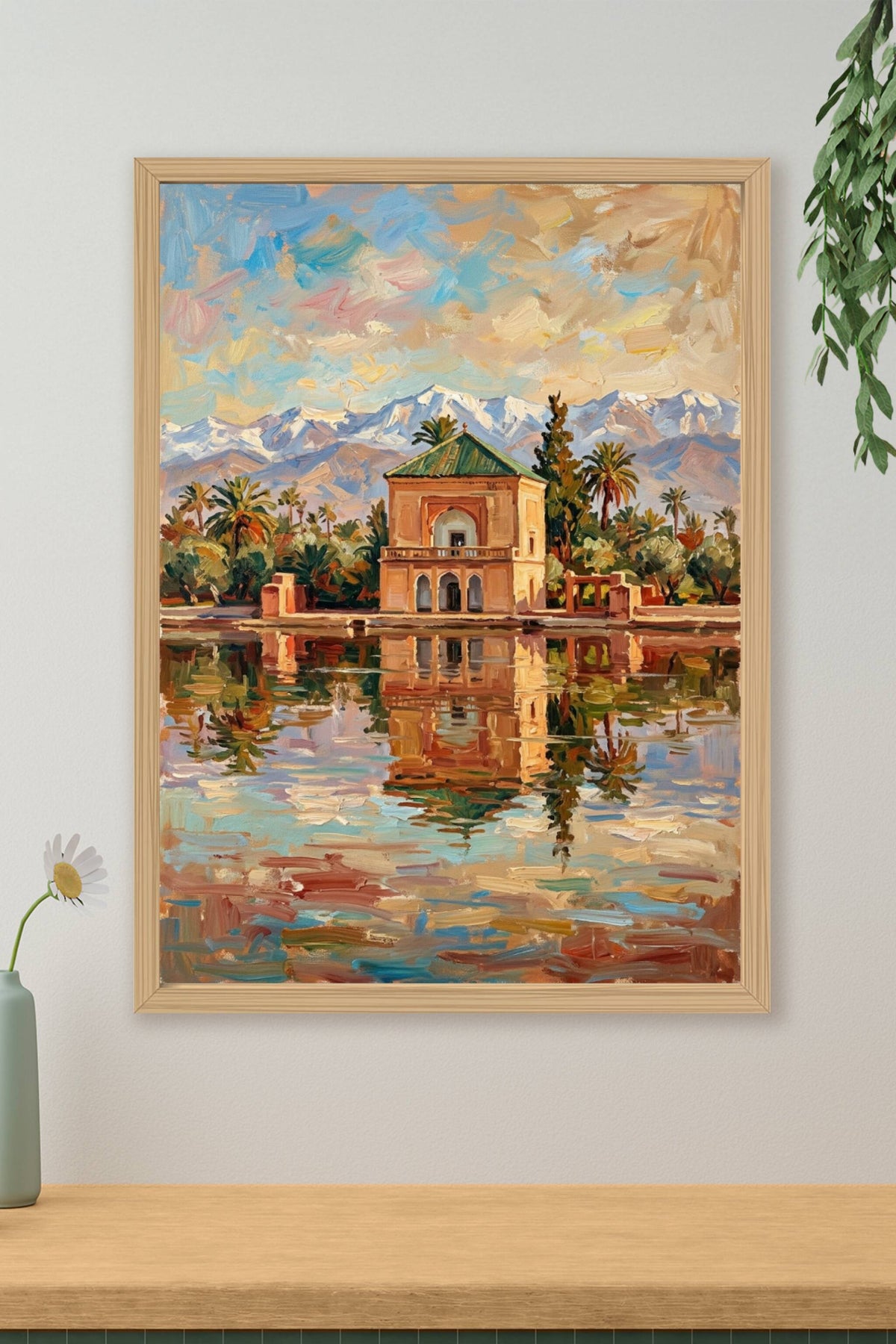 Affiche du Jardin de la Ménara, poster style peinture