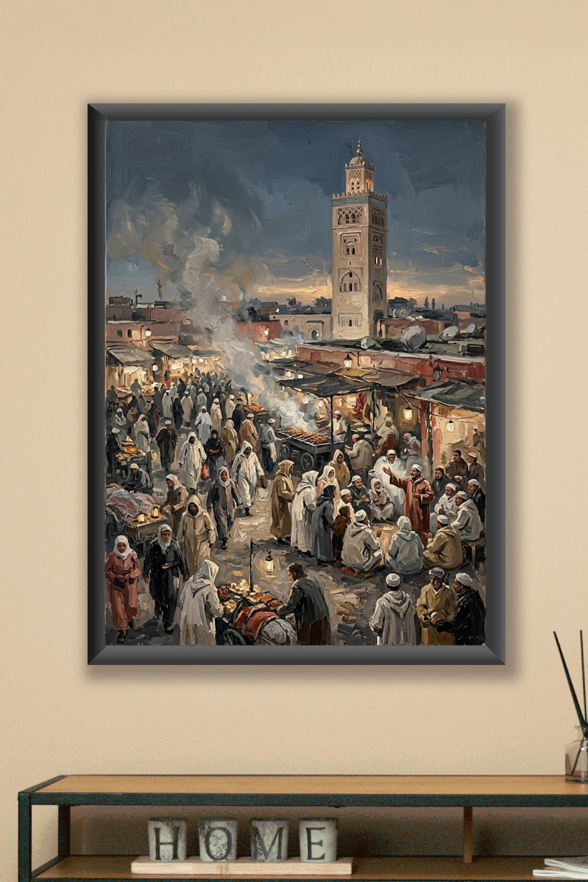 Poster Marrakech, affiche de la place Jemaa el-Fna