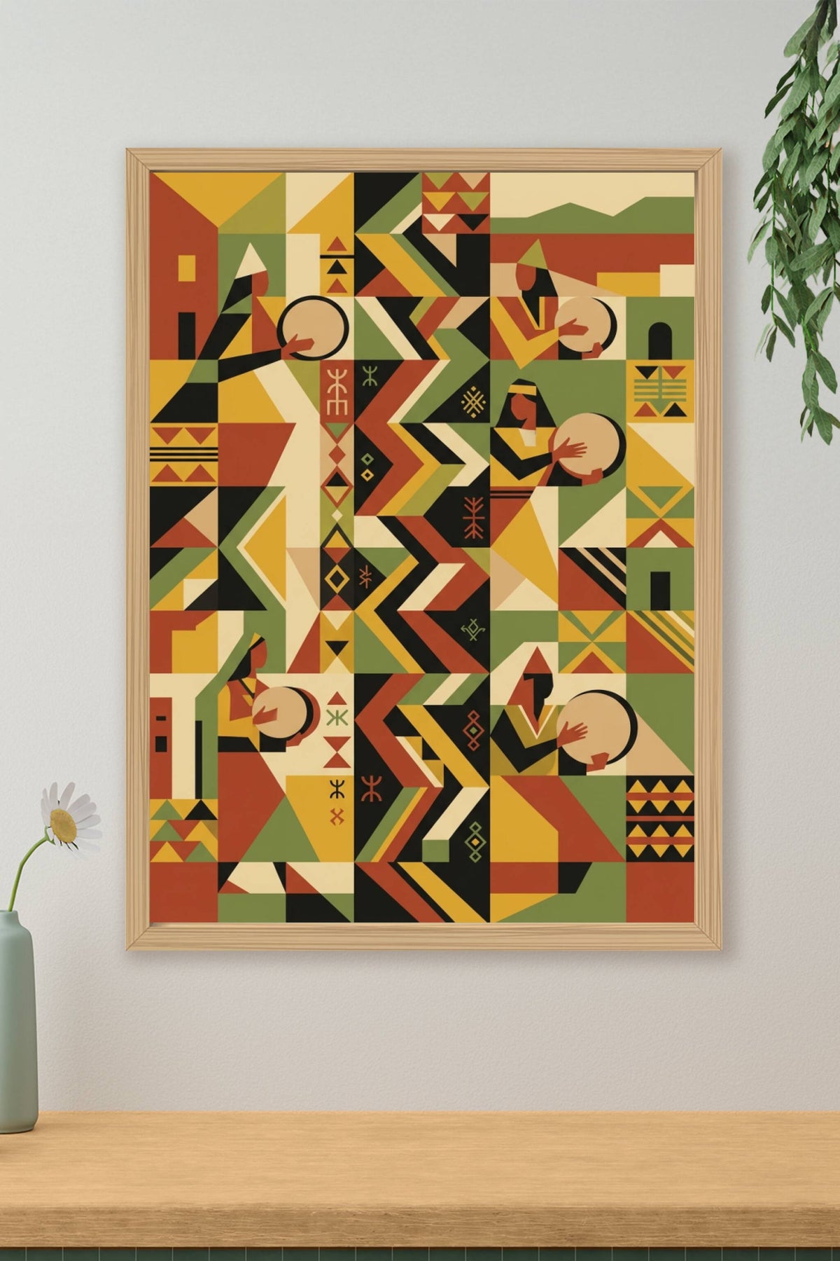 Affiche d'Art Marocain, poster motifs géométriques