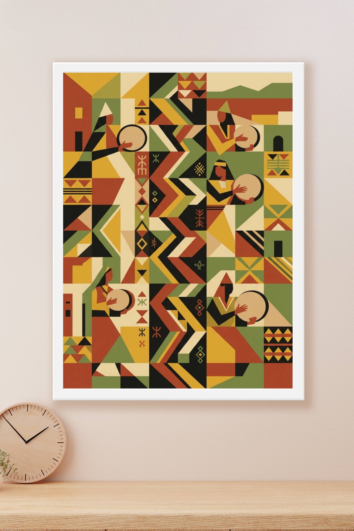 Affiche d'Art Marocain, poster motifs géométriques