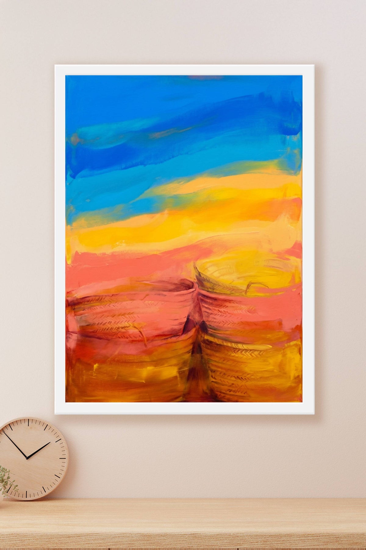Poster Art Marocain, affiche paniers tressés du Maroc