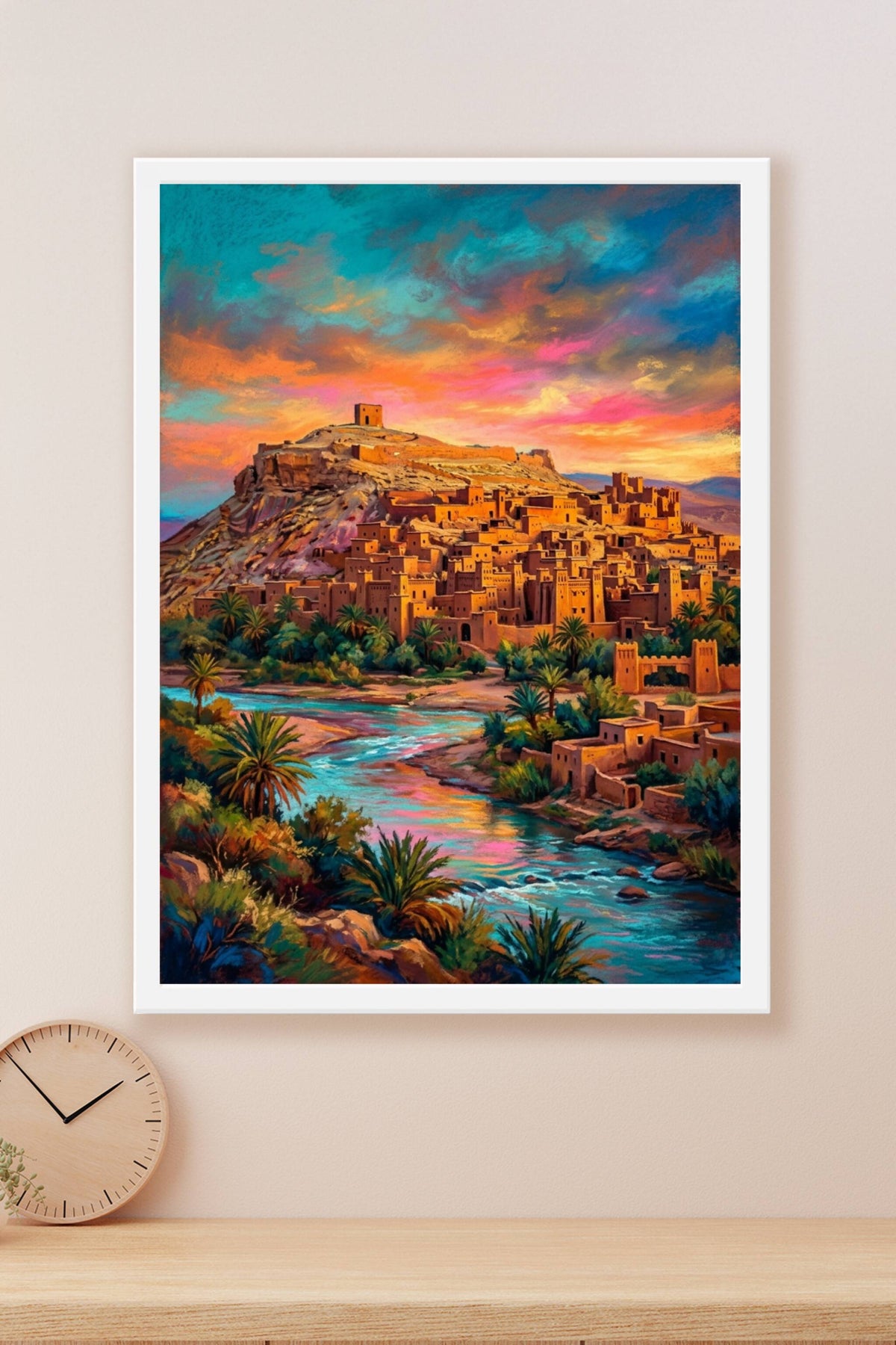 Affiche d'Aït Benhaddou, poster du village fortifié