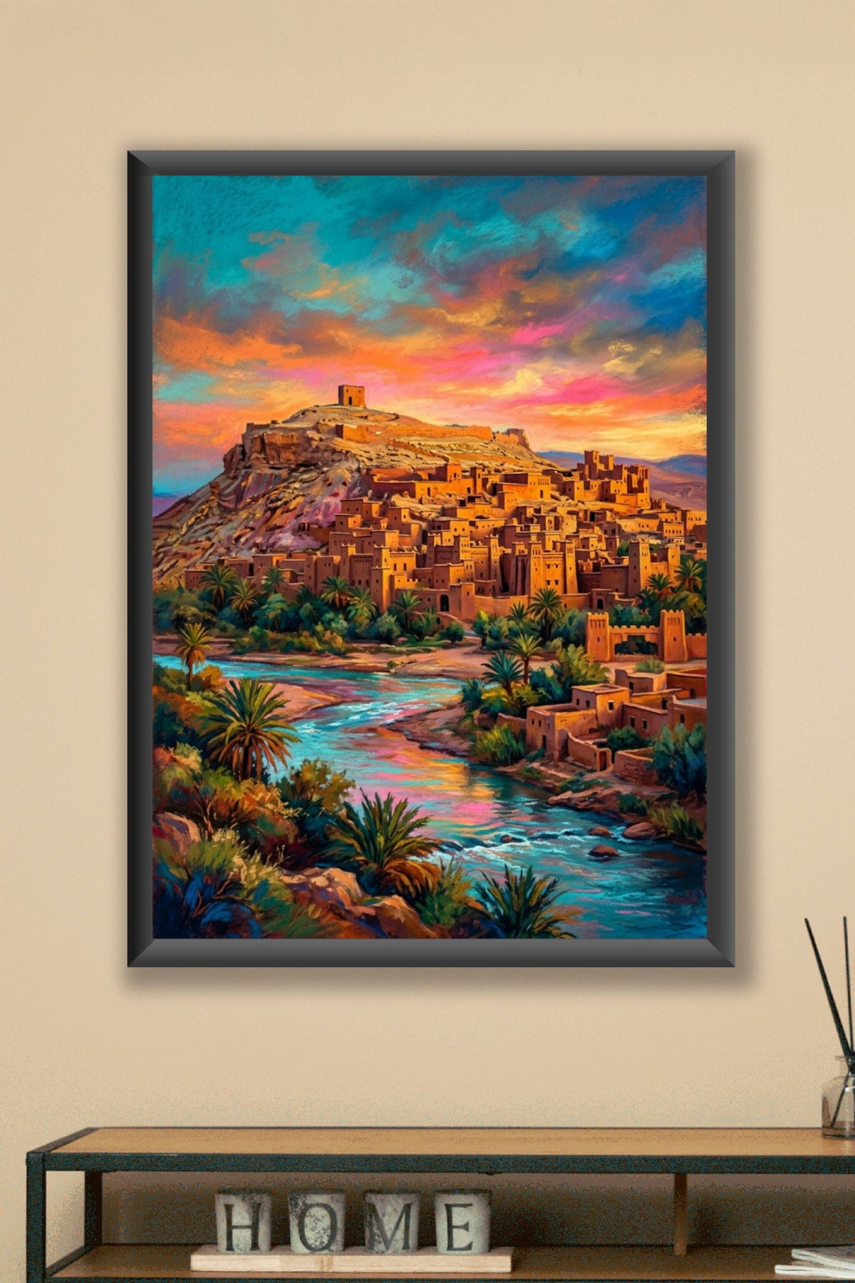 Affiche d'Aït Benhaddou, poster du village fortifié