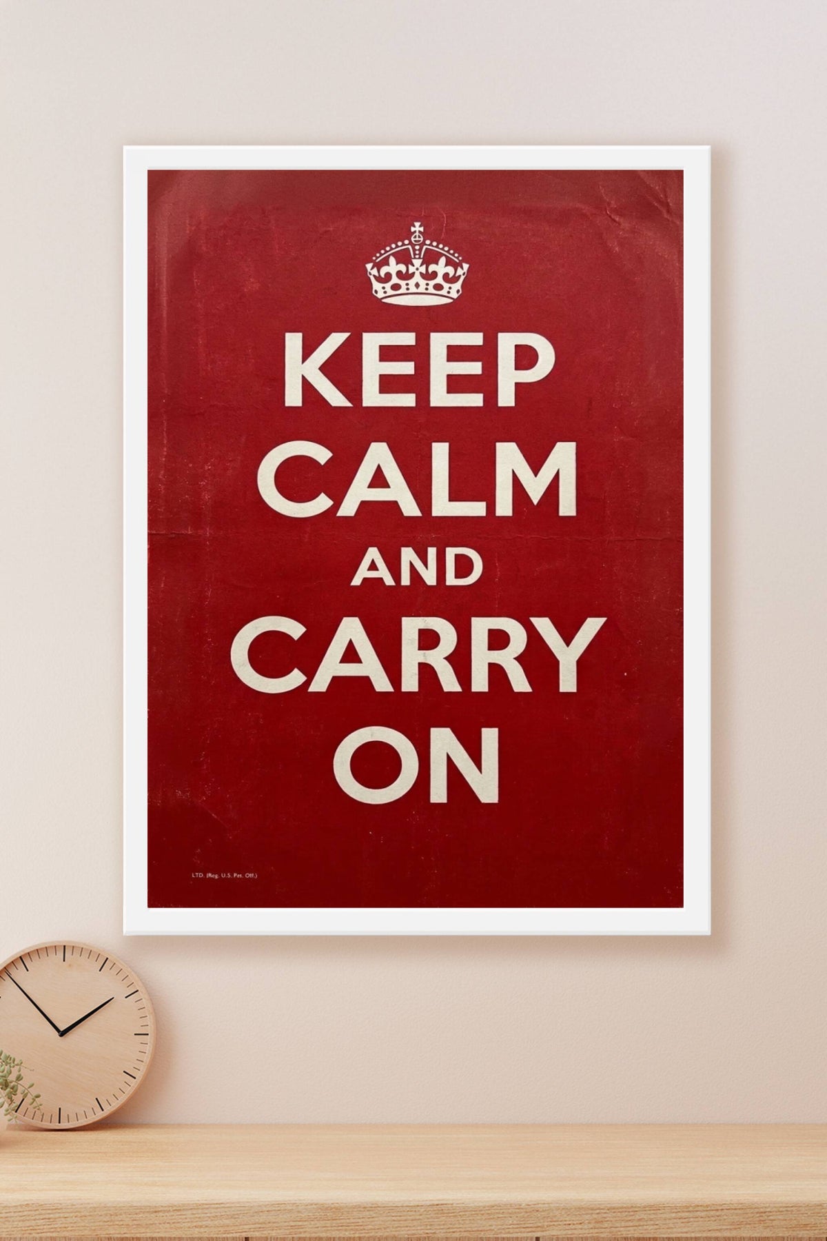 Affiche Keep Calm and Carry On, poster couronne royale