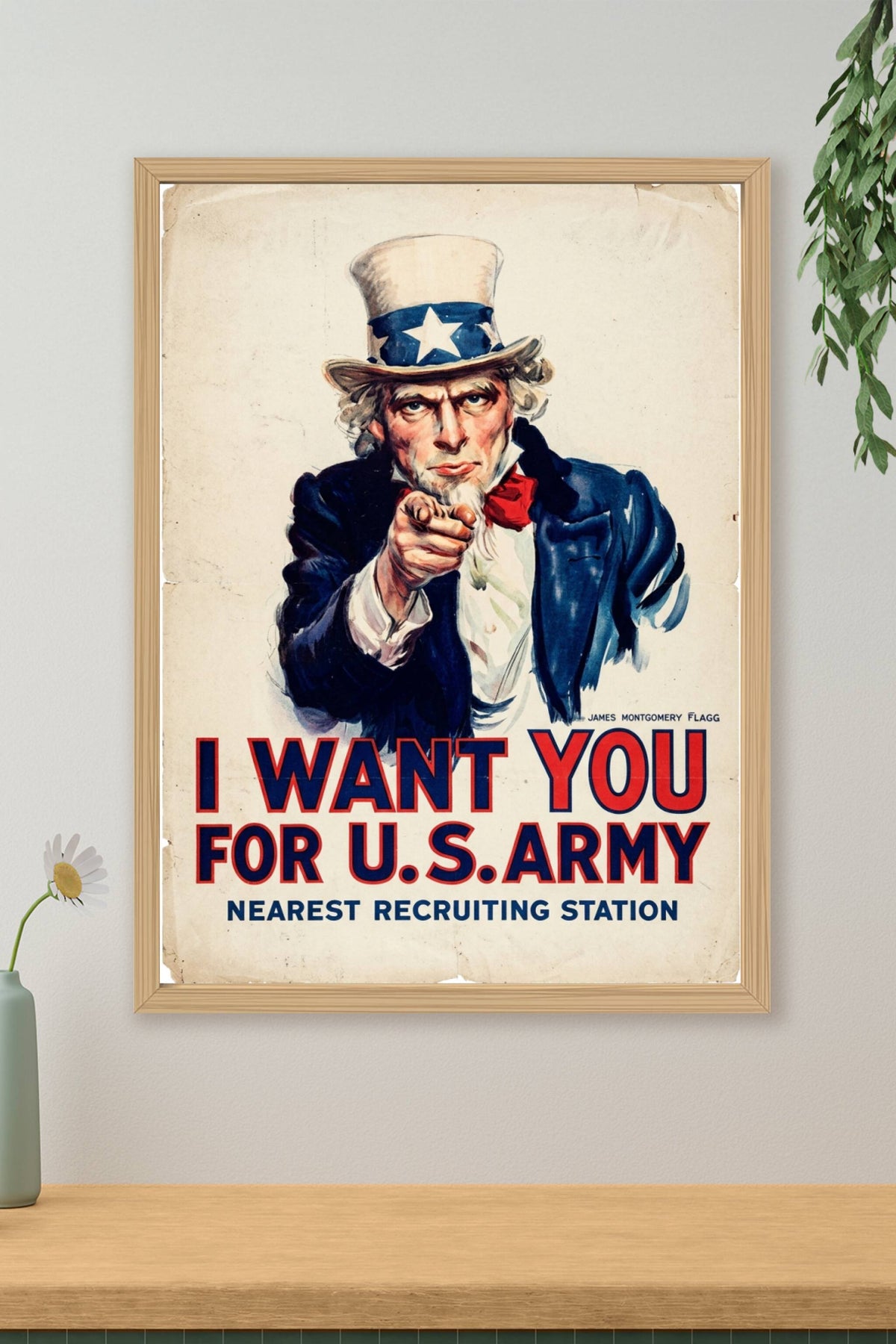 Affiche d'Uncle Sam propagande, poster vintage 1917