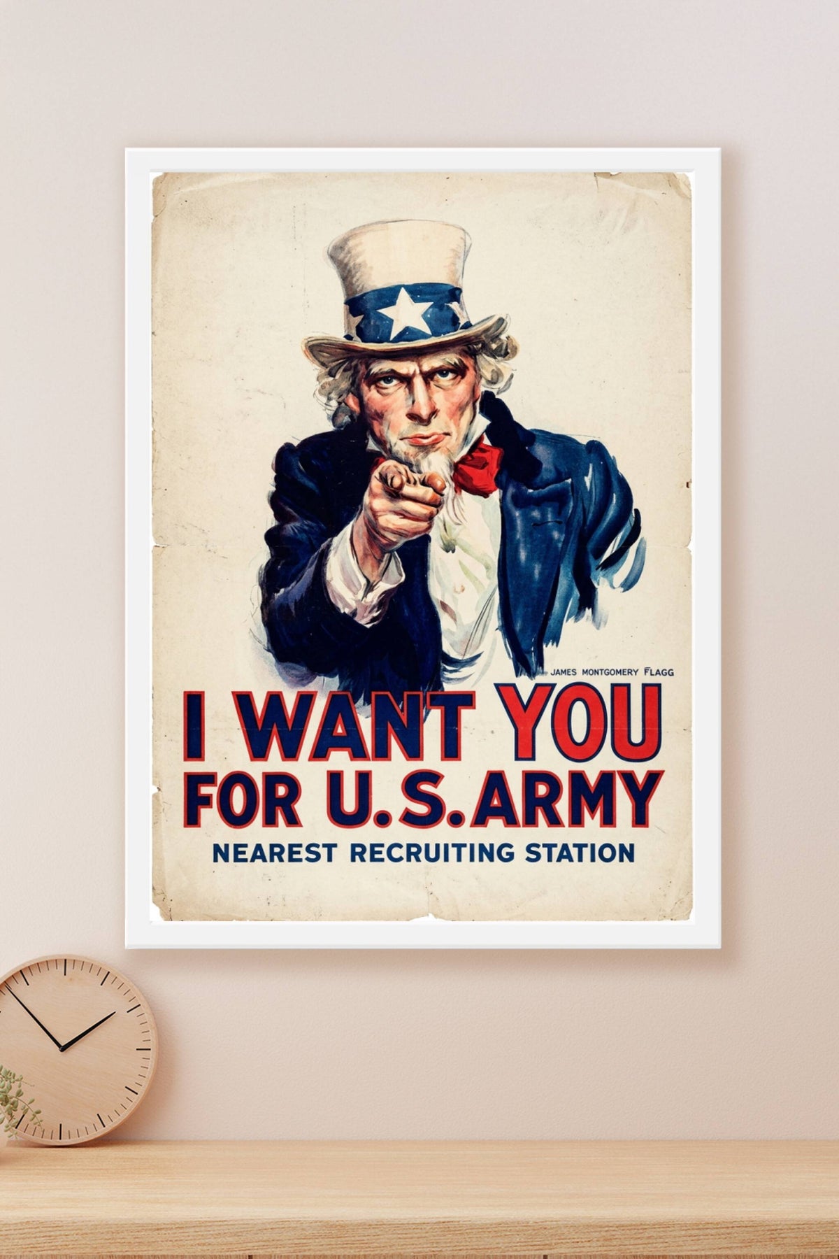 Affiche d'Uncle Sam propagande, poster vintage 1917