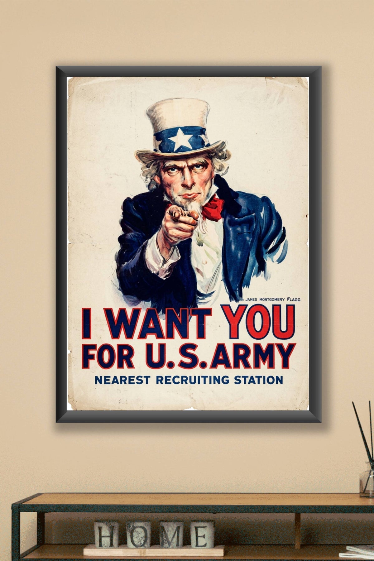 Affiche d'Uncle Sam propagande, poster vintage 1917