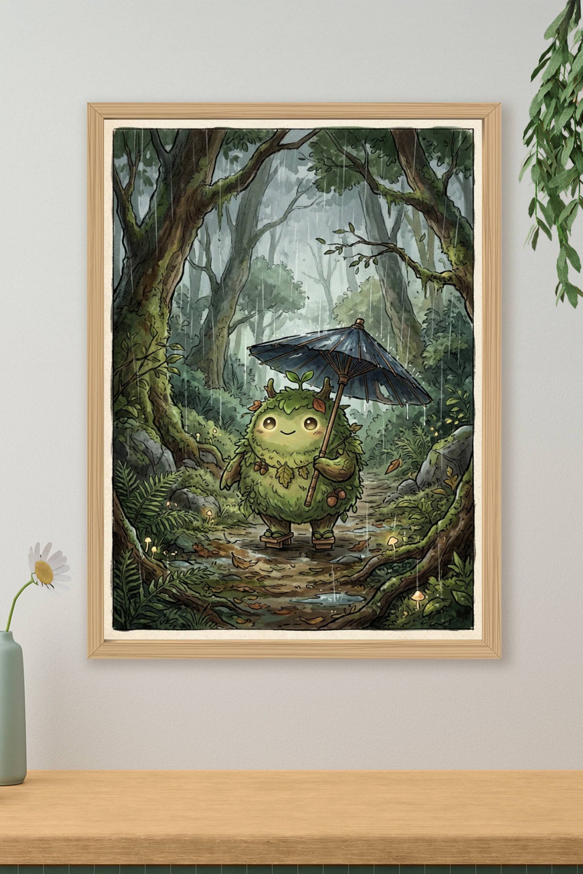 Affiche Esprit de la forêt, poster sous la pluie