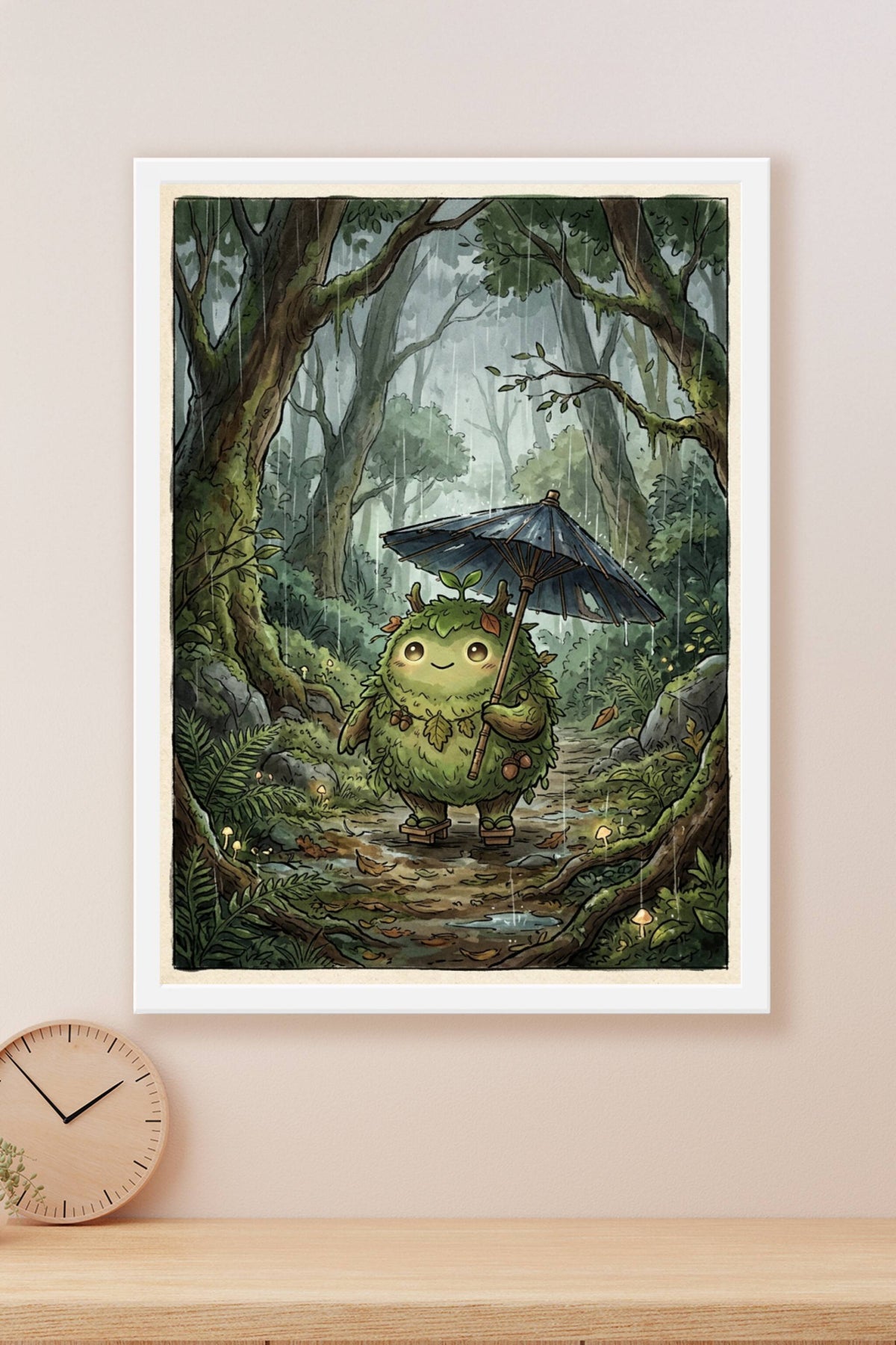 Affiche Esprit de la forêt, poster sous la pluie