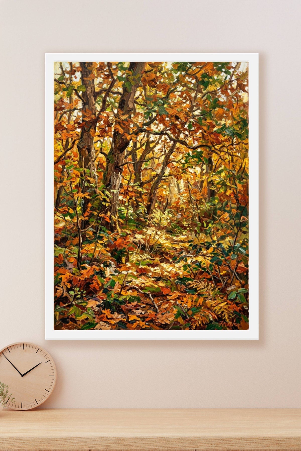 Affiche Forêt d'automne, poster peinture impressionniste