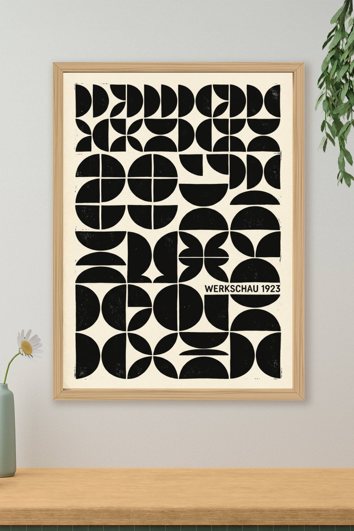 Affiche Bauhaus Werkschau 1923, poster géométrique