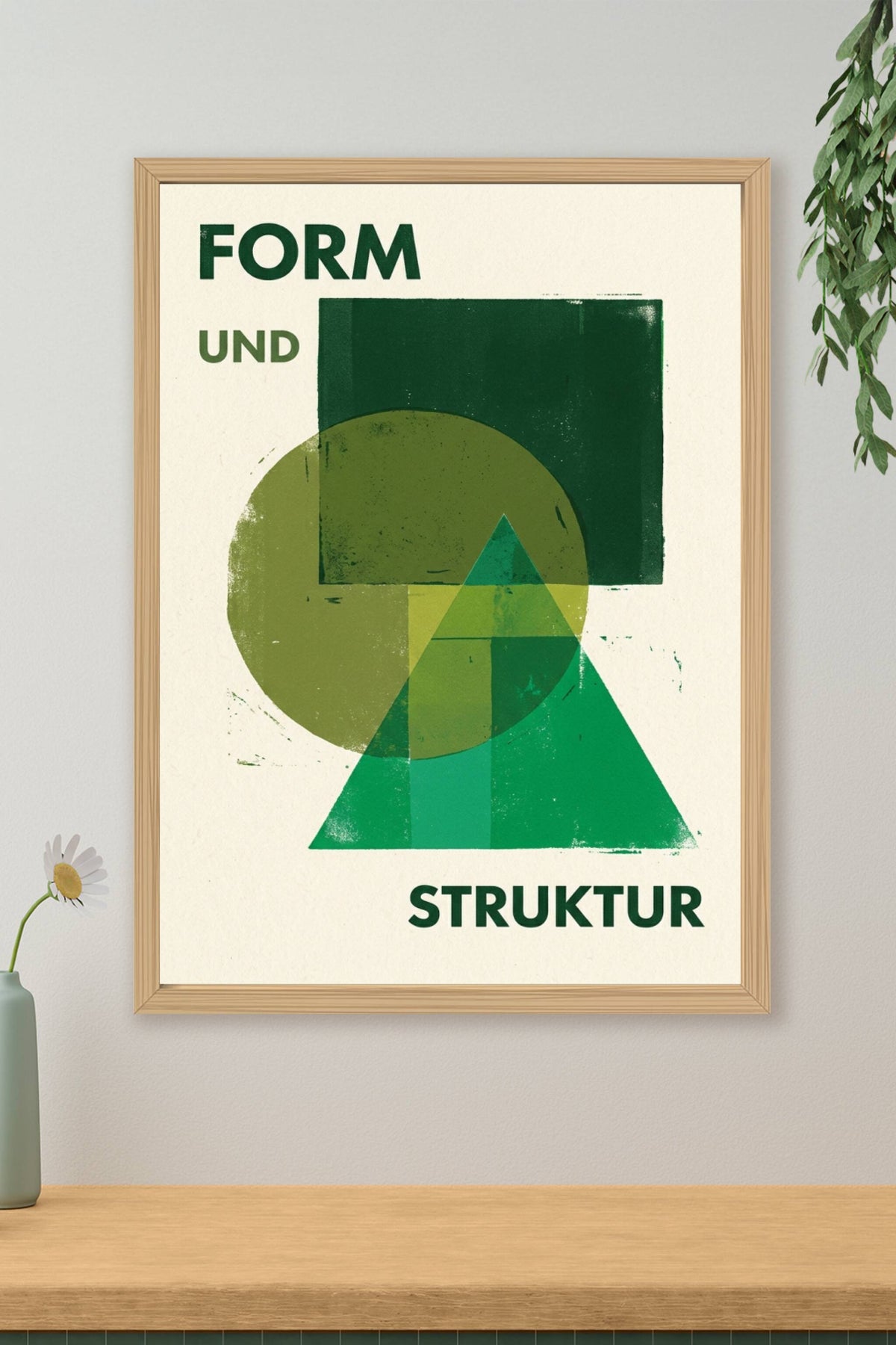 Affiche Form und Struktur, poster géométrique Bauhaus