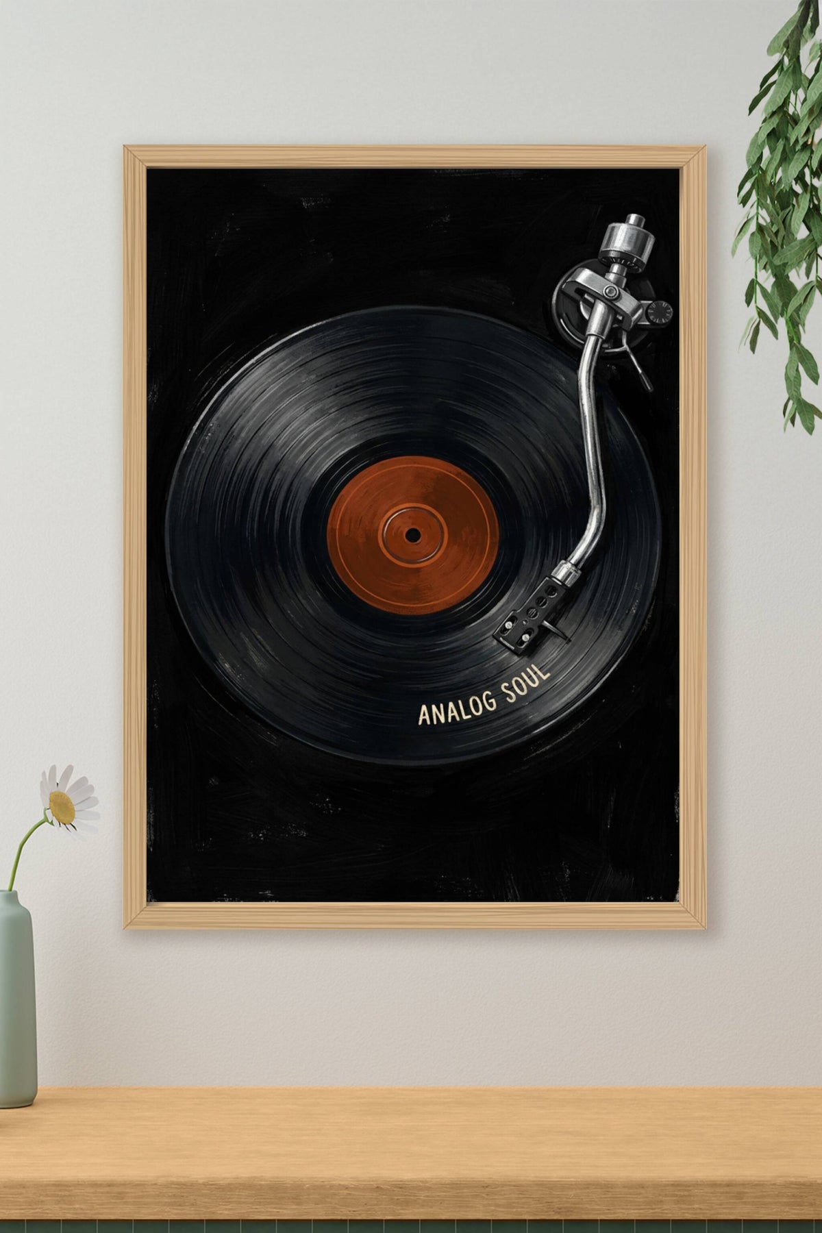 Poster Vinyle Analog Soul, affiche musique vintage