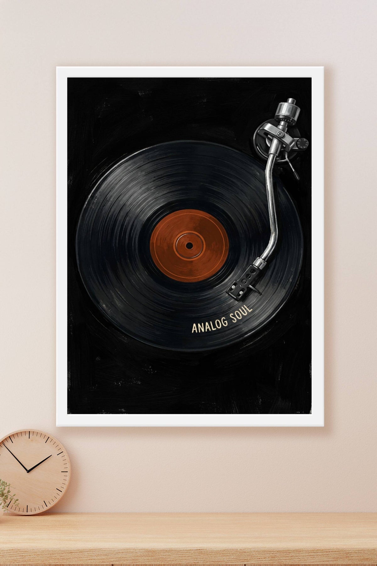 Poster Vinyle Analog Soul, affiche musique vintage