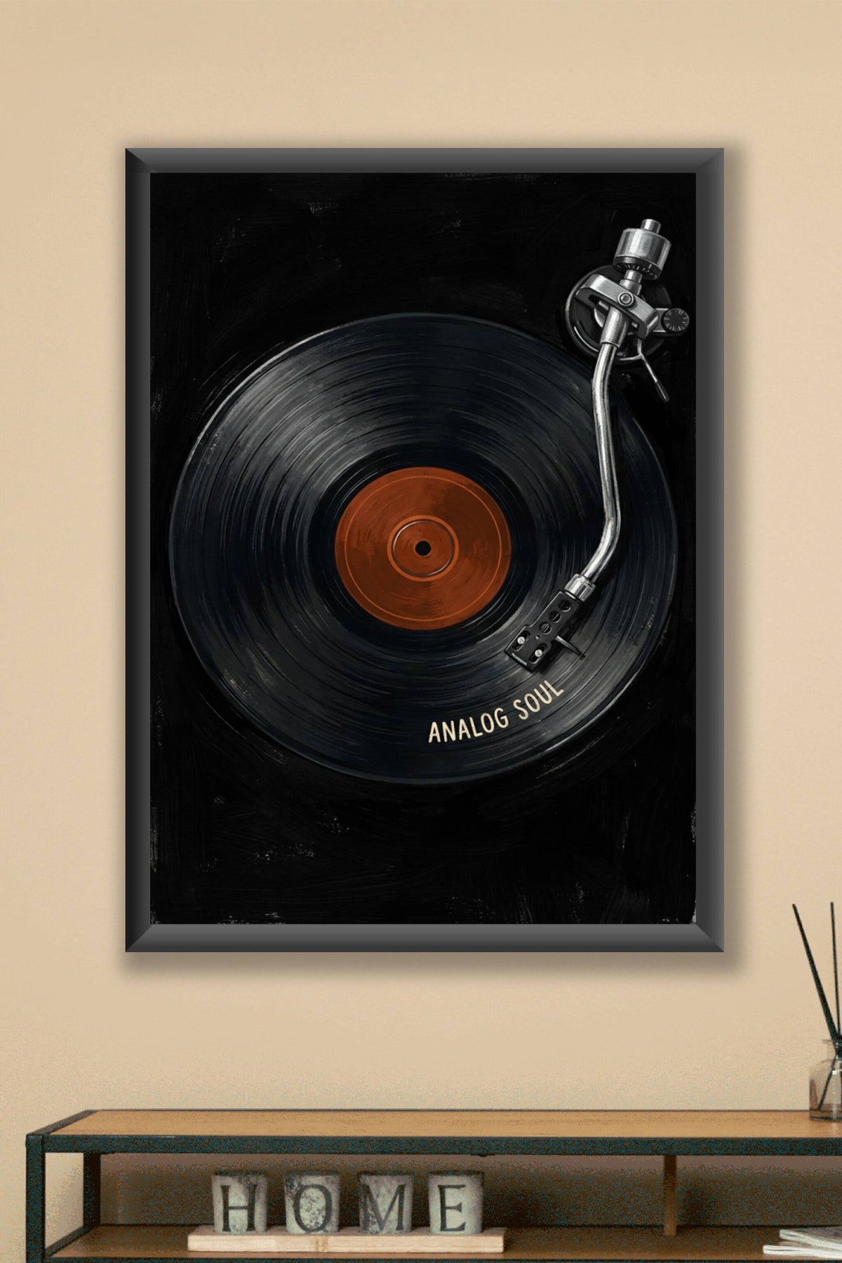 Poster Vinyle Analog Soul, affiche musique vintage