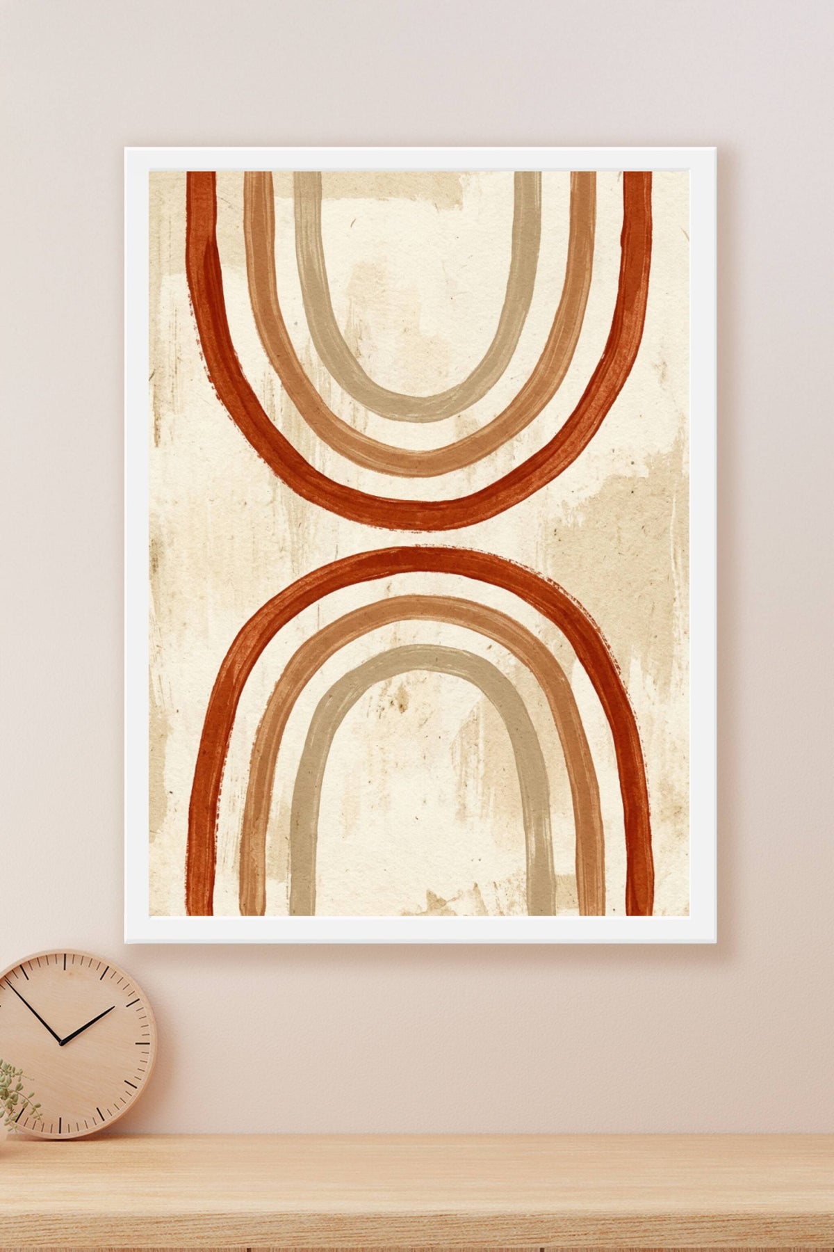 Affiche Formes Abstraites Terracotta, poster bohème