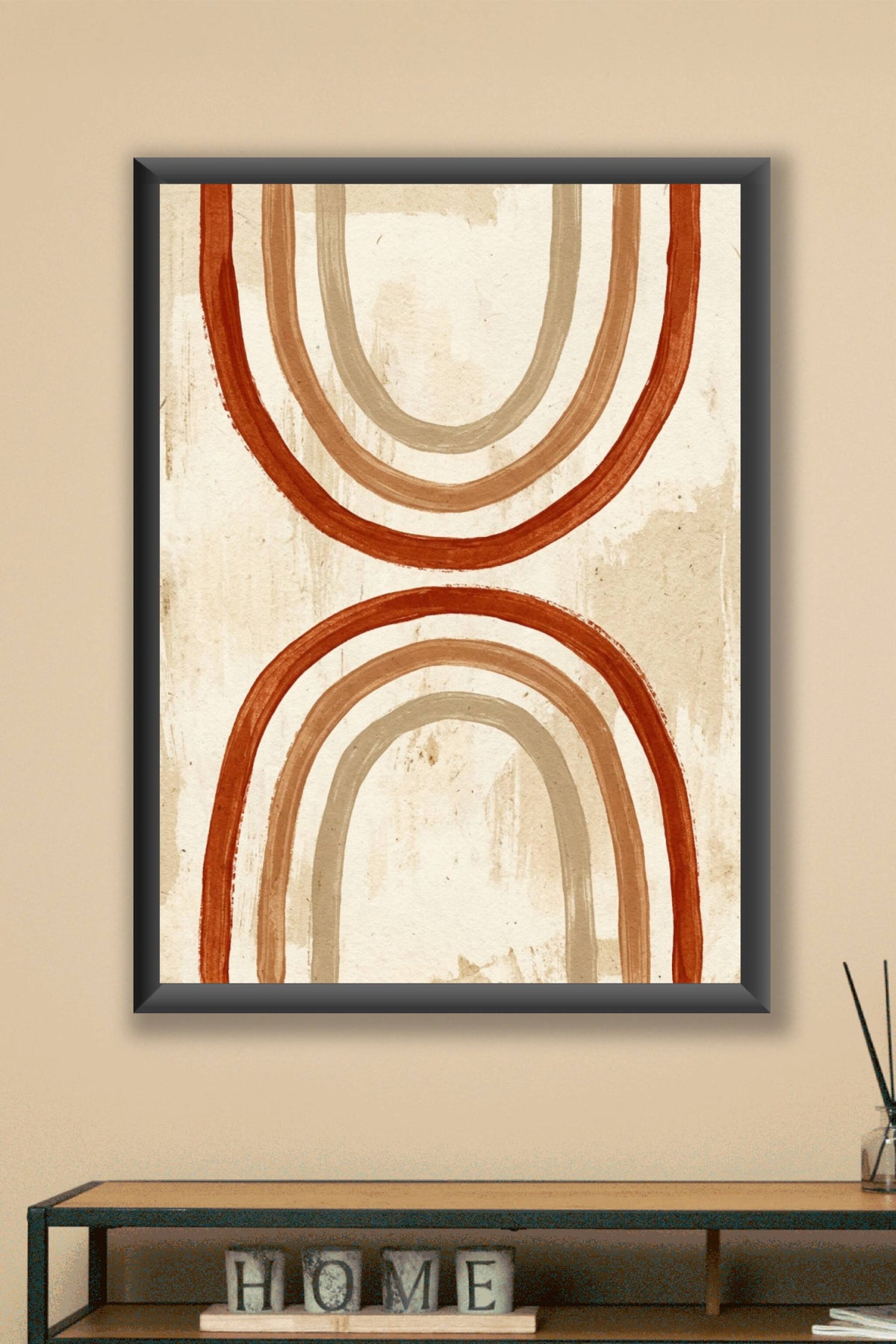 Affiche Formes Abstraites Terracotta, poster bohème