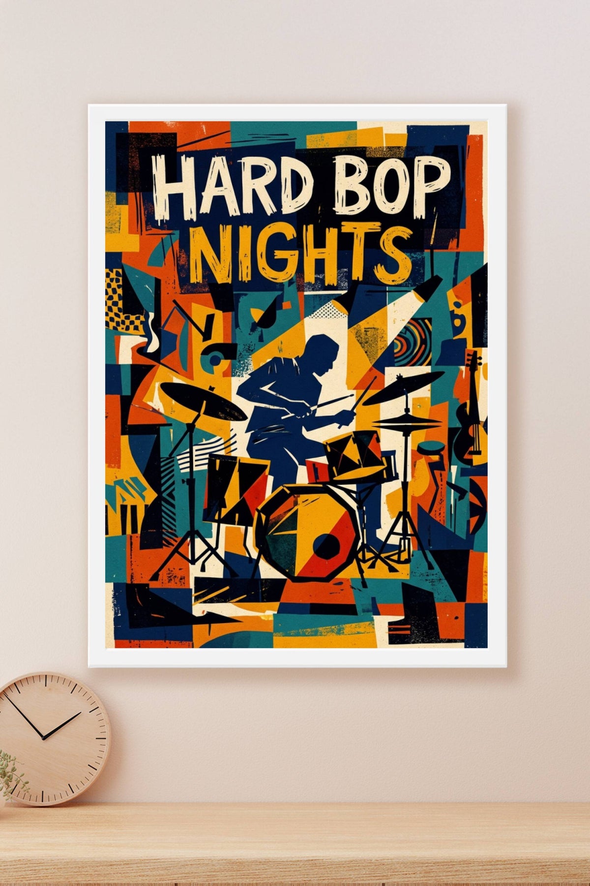 Affiche Hard Bop Nights, poster style cubiste abstrait