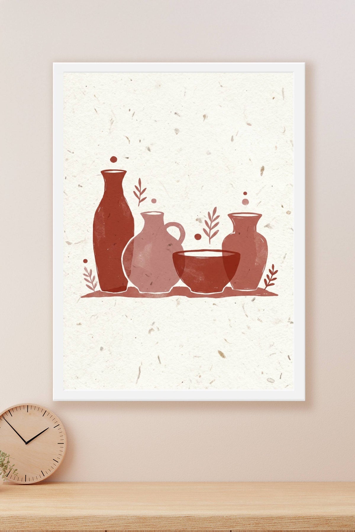 Affiche Vases Terracotta, style minimaliste