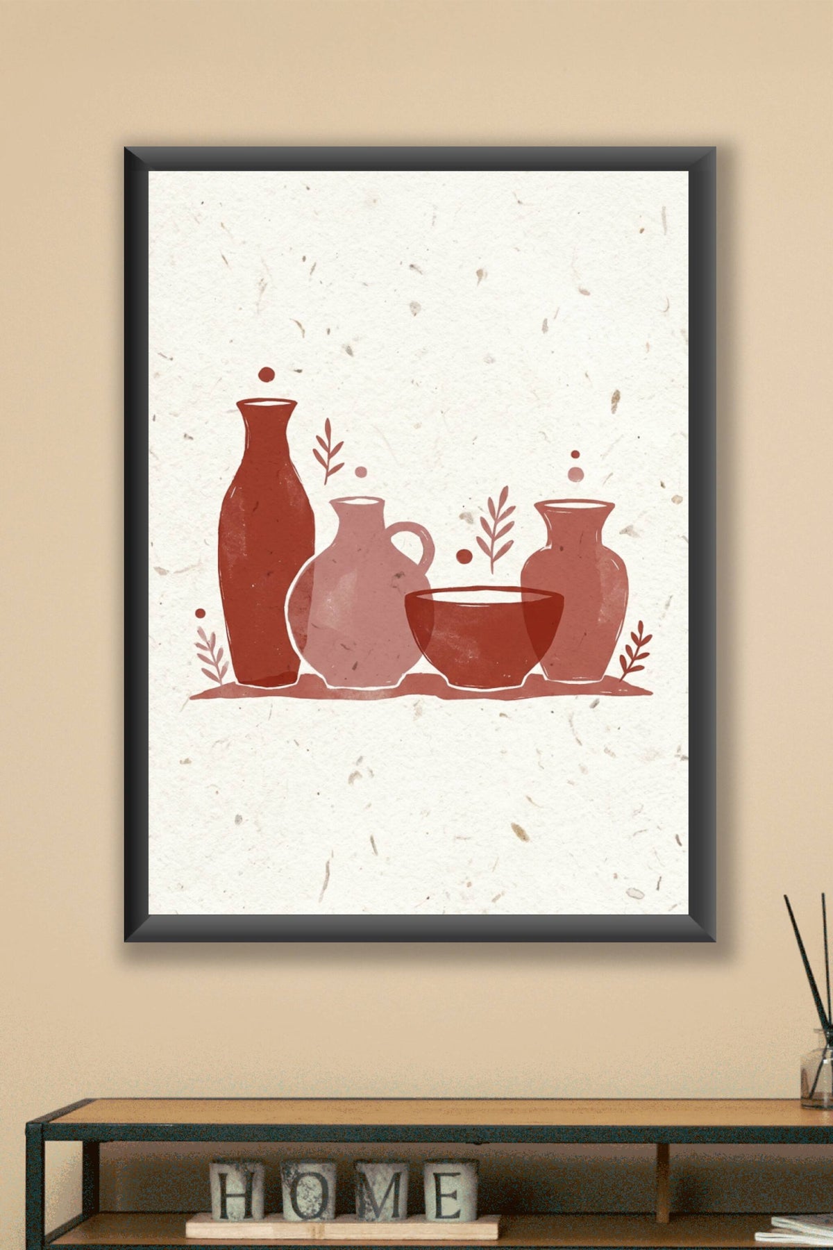 Affiche Vases Terracotta, style minimaliste