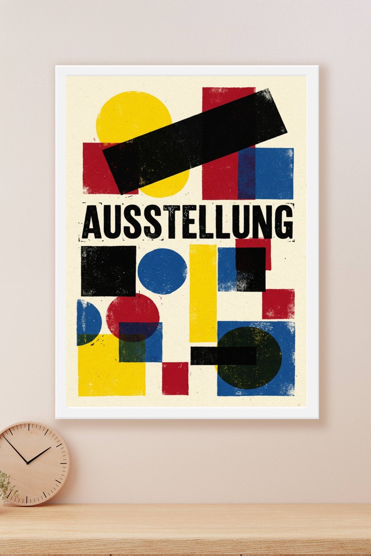 Poster Bauhaus, formes géométriques et couleurs