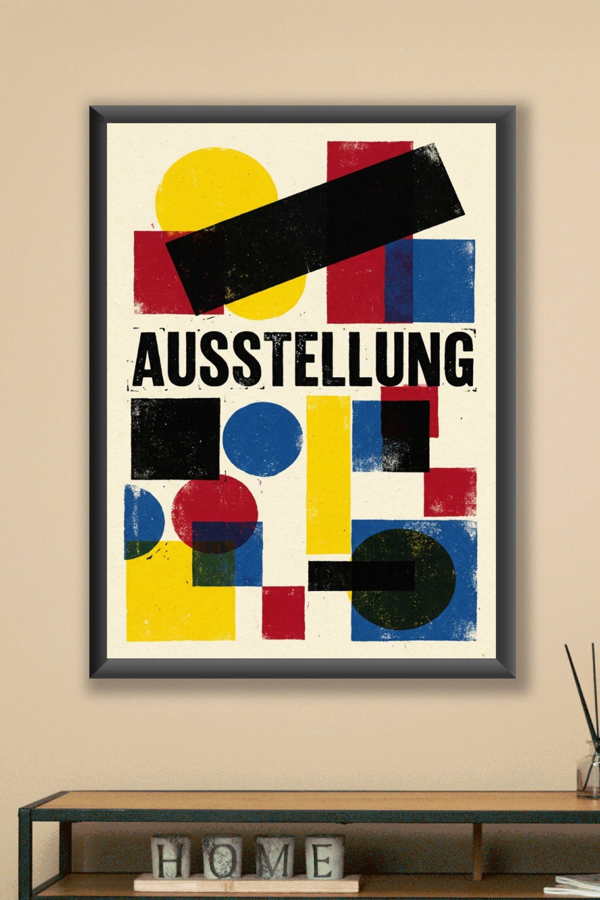 Poster Bauhaus, formes géométriques et couleurs