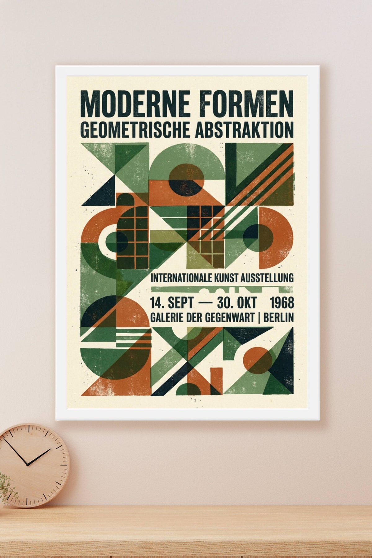 Poster Abstraction géométrique, Berlin vintage 1968