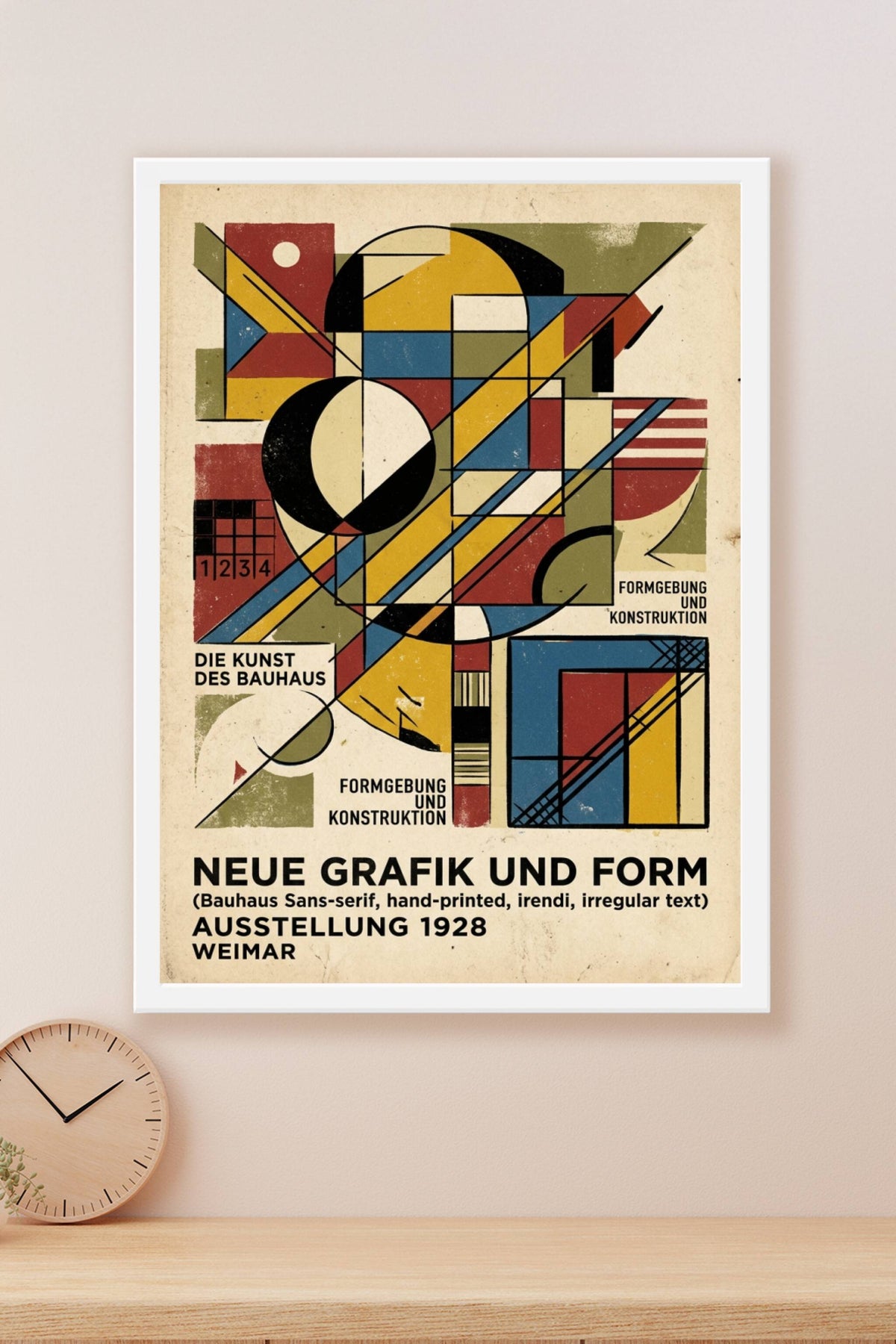 Poster du Bauhaus vintage, affiche géométrie 1928
