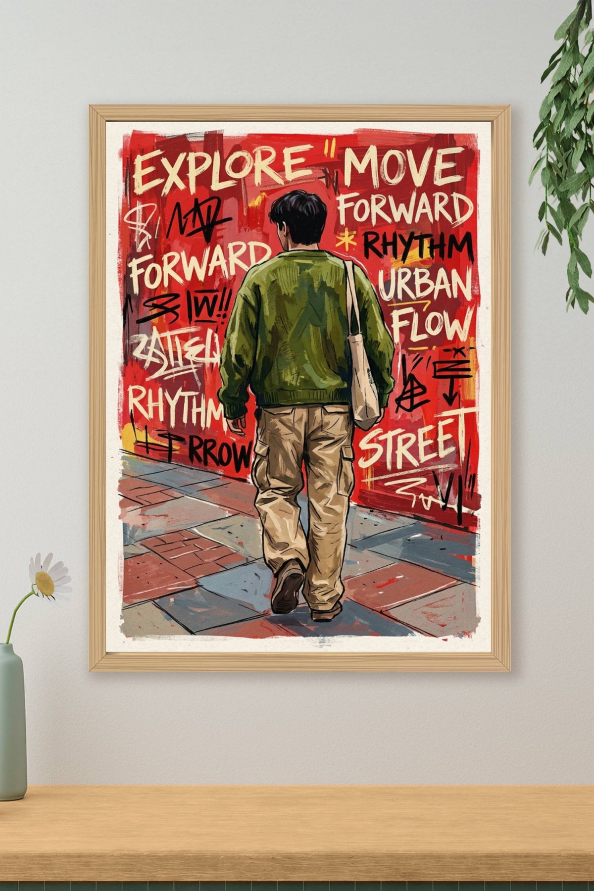Poster Street Art urbain, affiche mur de graffiti