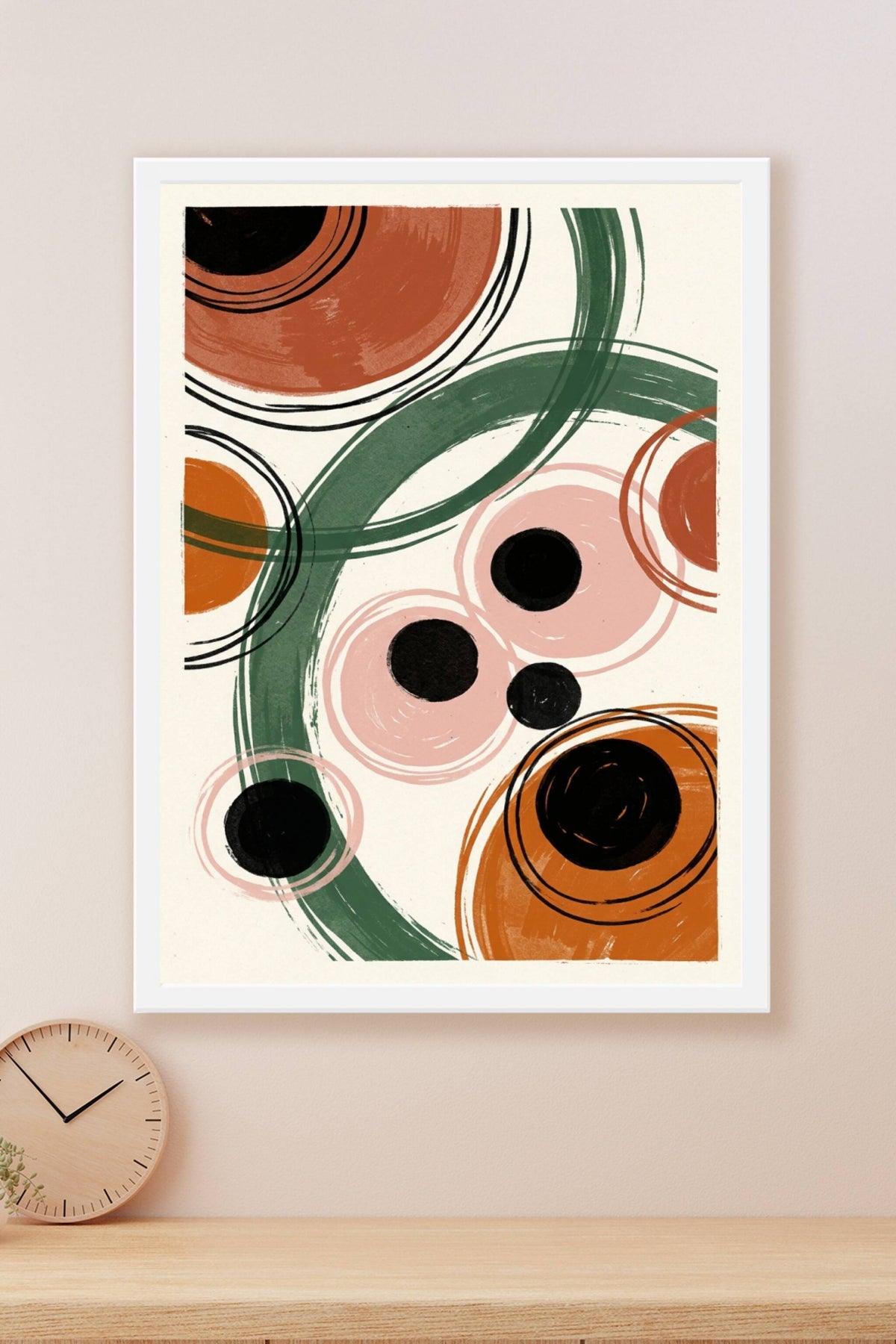 Poster Art abstrait, affiche cercles et formes