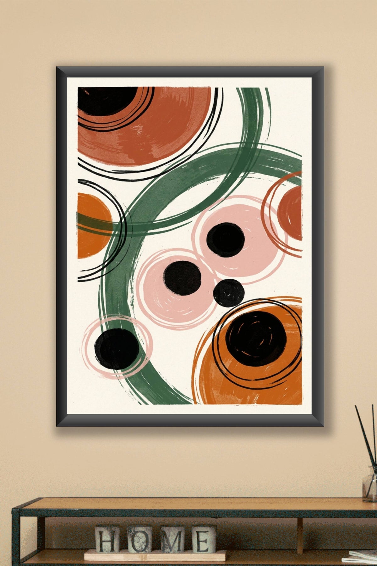 Poster Art abstrait, affiche cercles et formes
