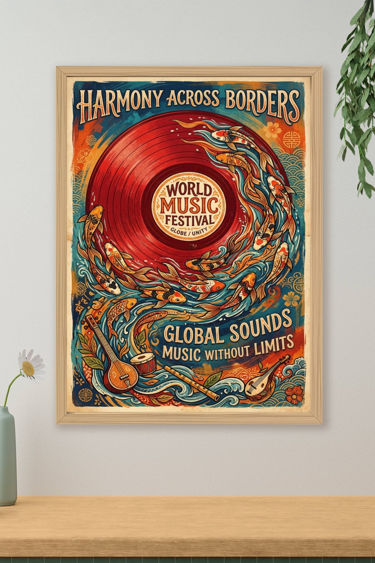 Affiche du Festival de Musique du Monde, poster koi