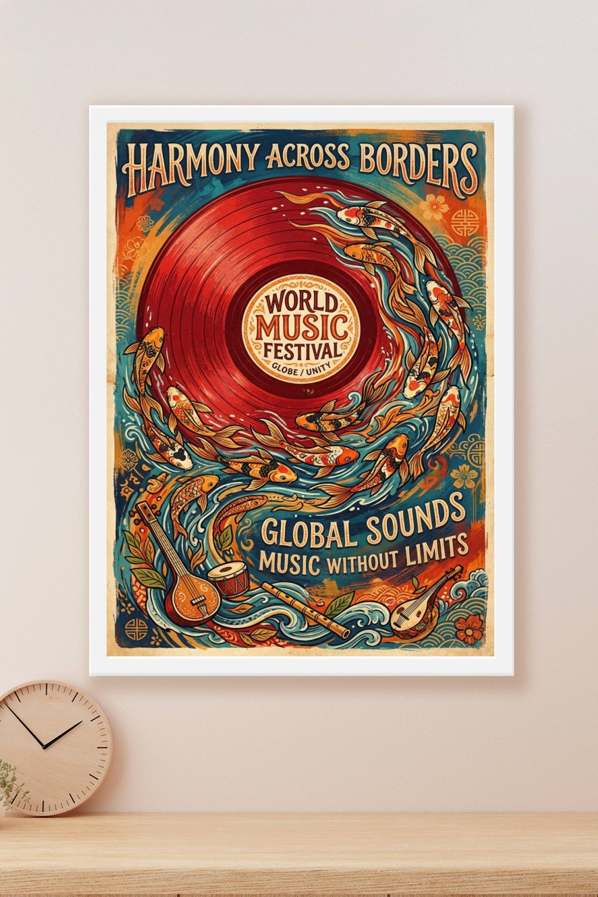 Affiche du Festival de Musique du Monde, poster koi
