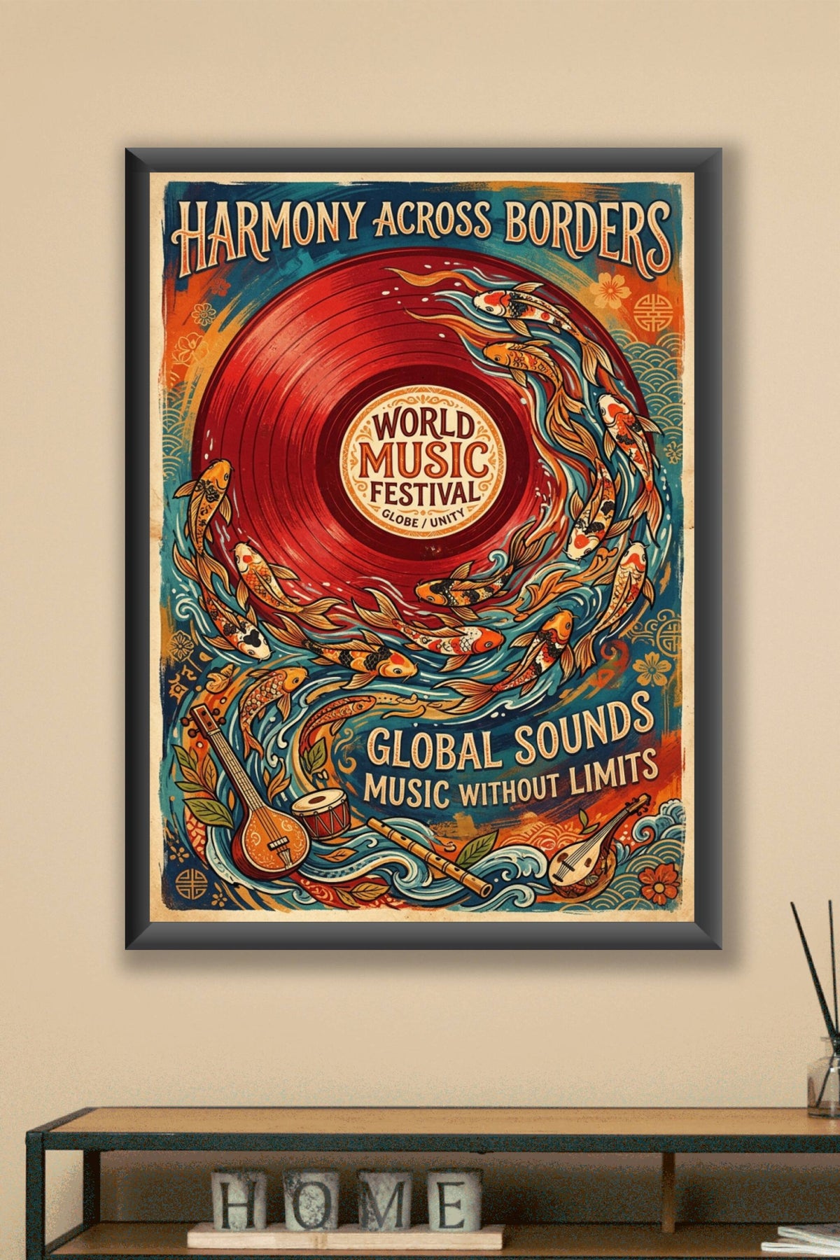 Affiche du Festival de Musique du Monde, poster koi